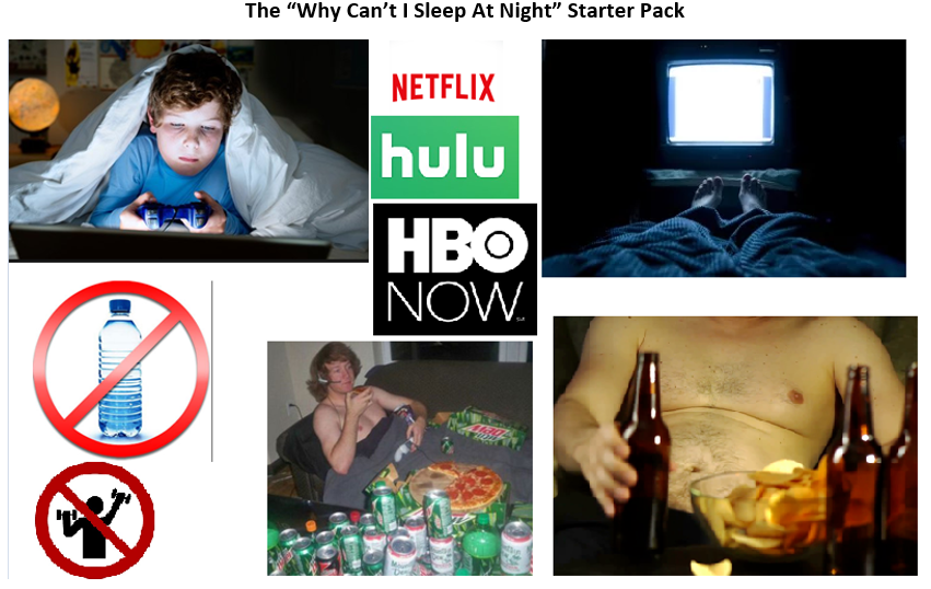 The "Why Can't I Sleep At Night" Starter Pack r/starterpacks