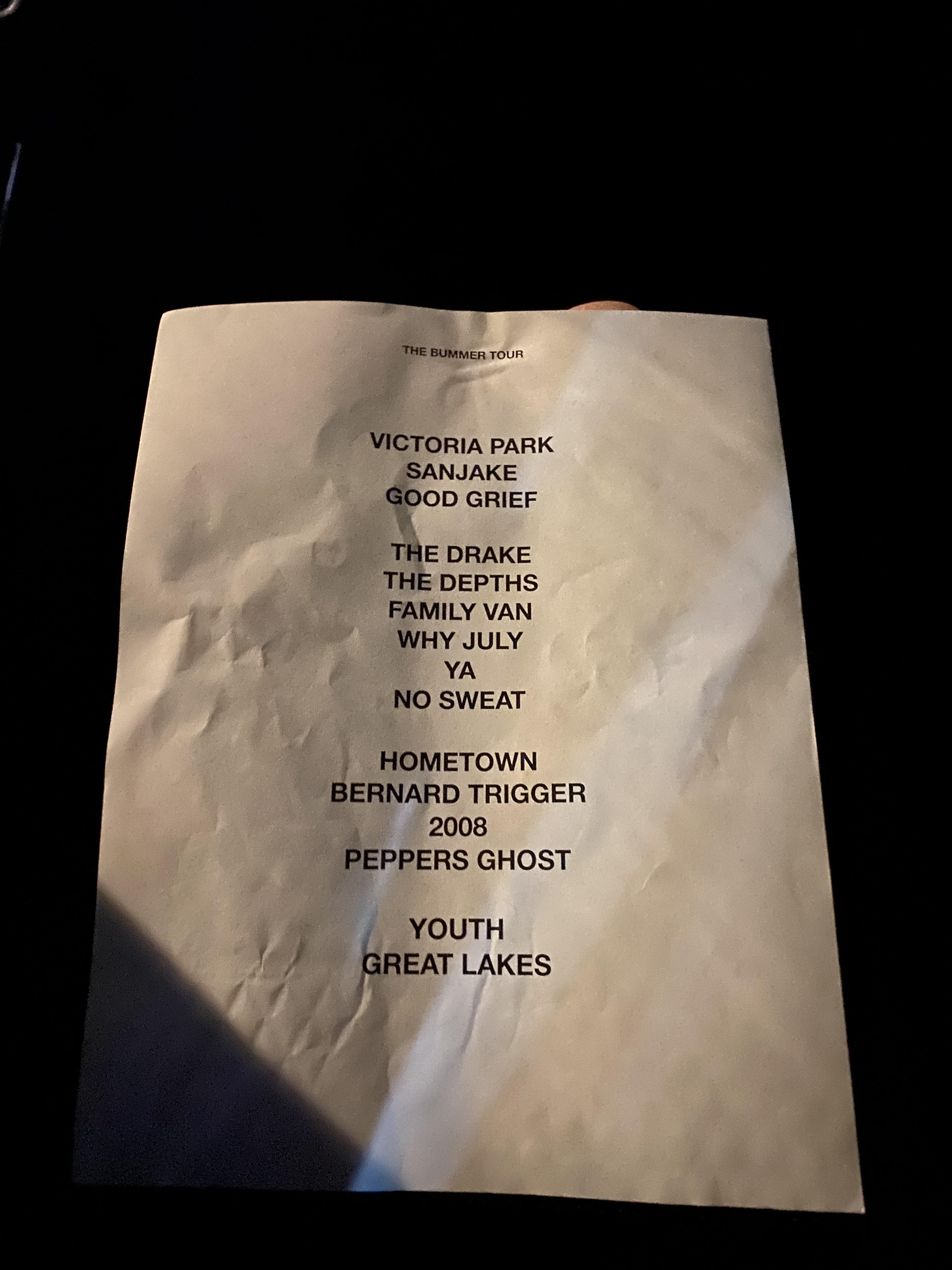 Setlist complete with shoe prints(San Fran) r/cleopatrick
