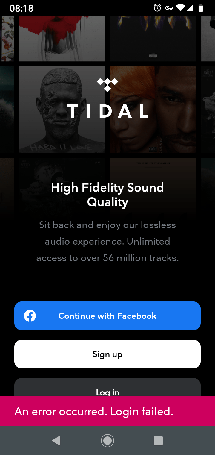 Can't login in Android 9 (moto g7 power), it don't even ask for my info