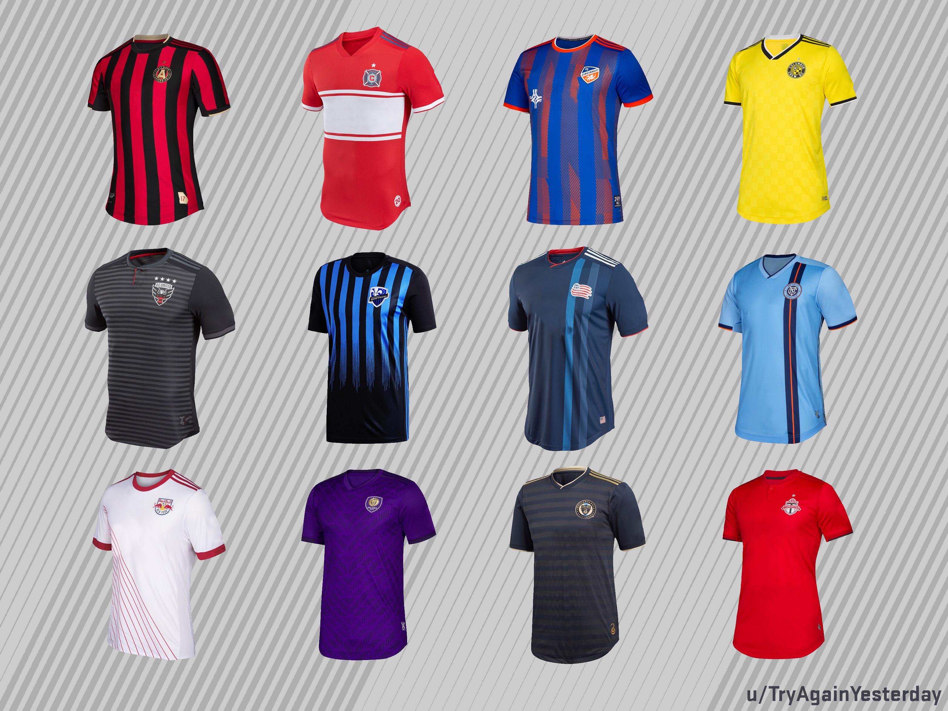 [OC] This is what MLS Eastern Conference jerseys would look like