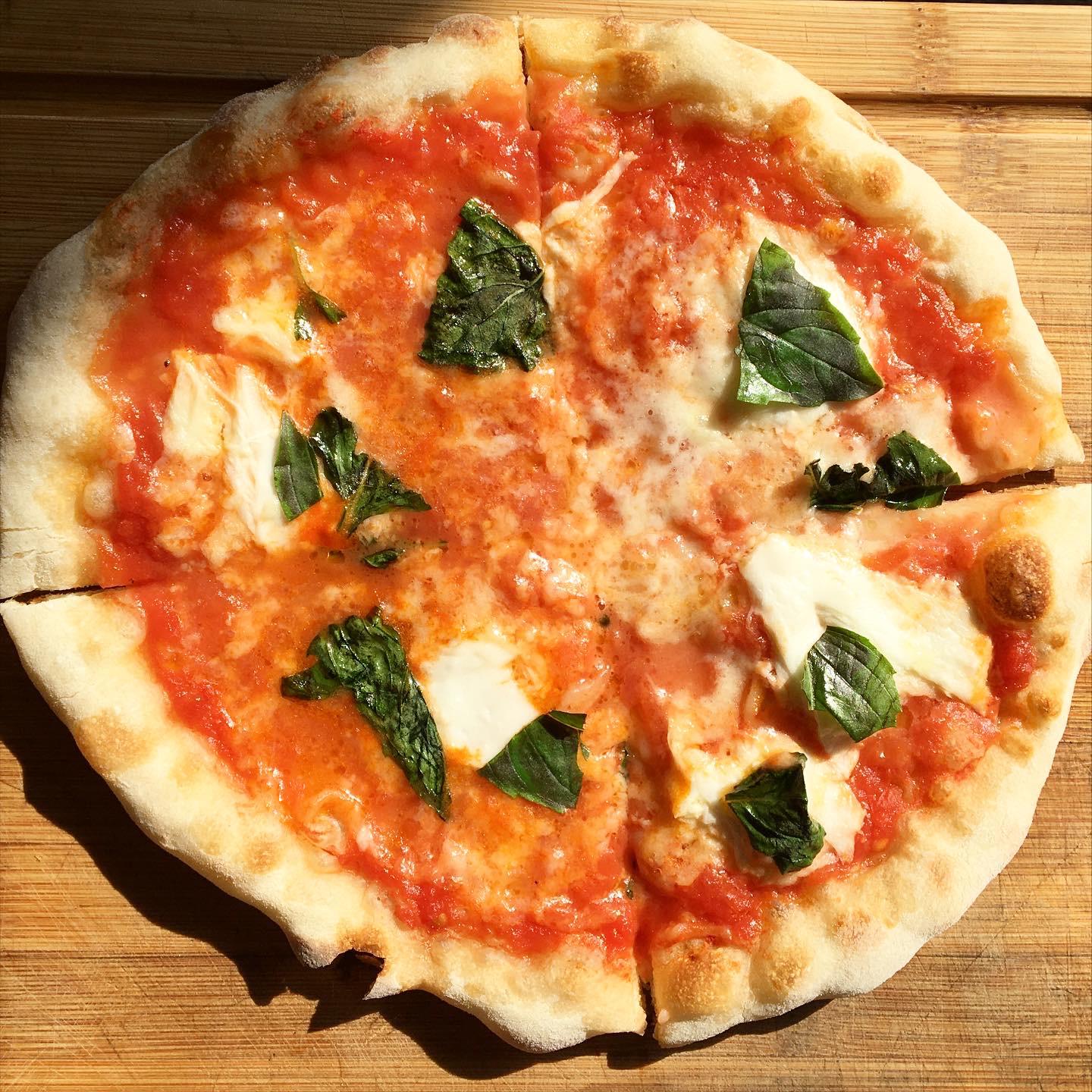 Homemade Neapolitan Style made with oventop nonstick pan Pizza