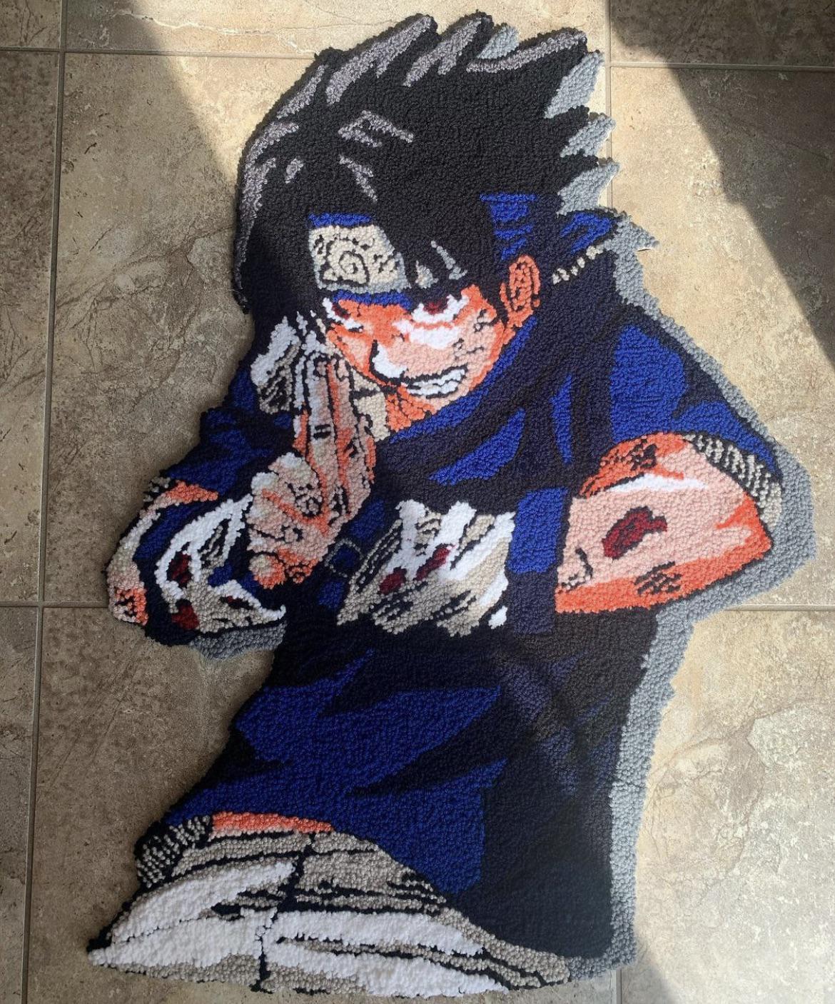 SASUKE UCHIHA (hand tufted) check out my rug page rugginout on IG r