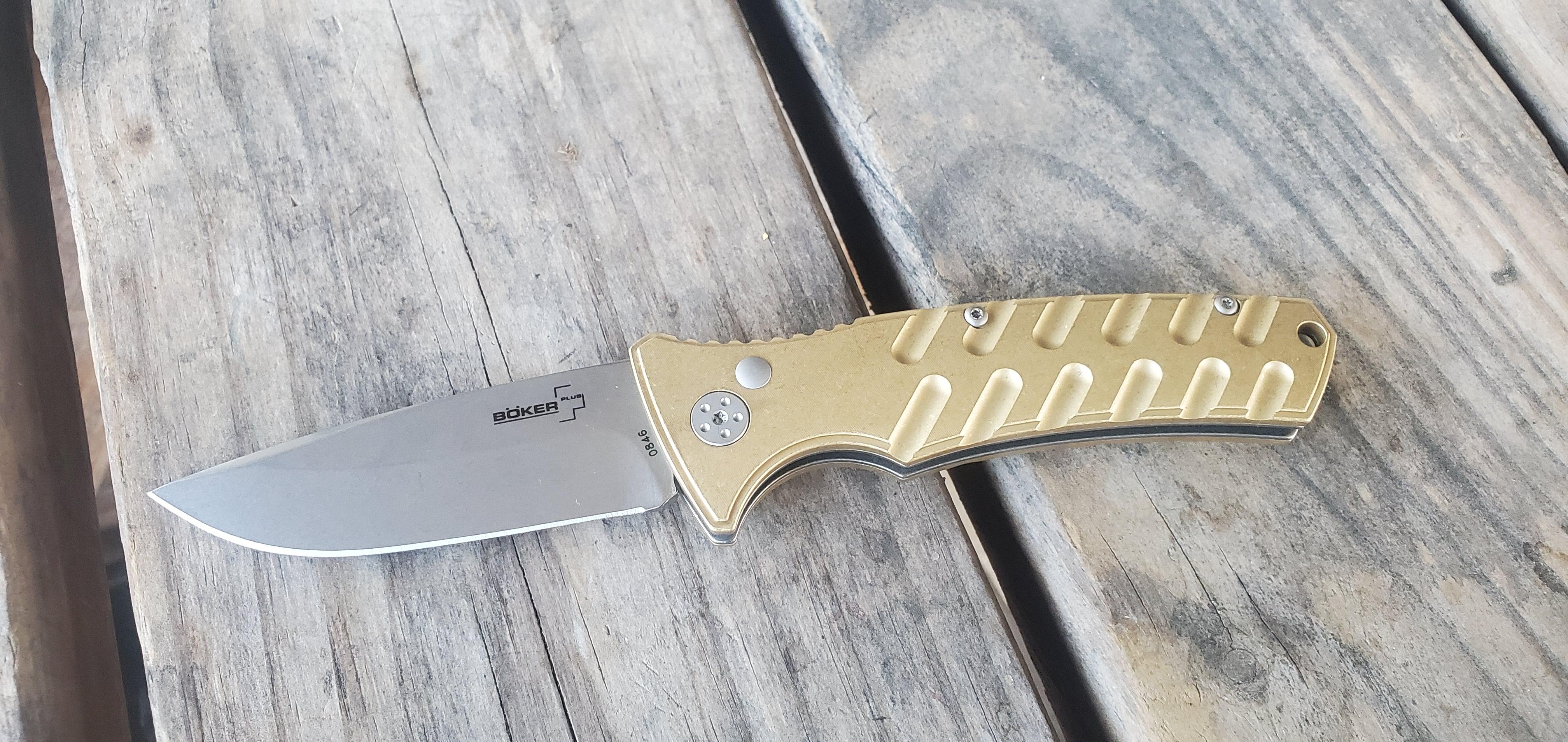 NKD!!!! Boker plus strike in d2 with brass scales