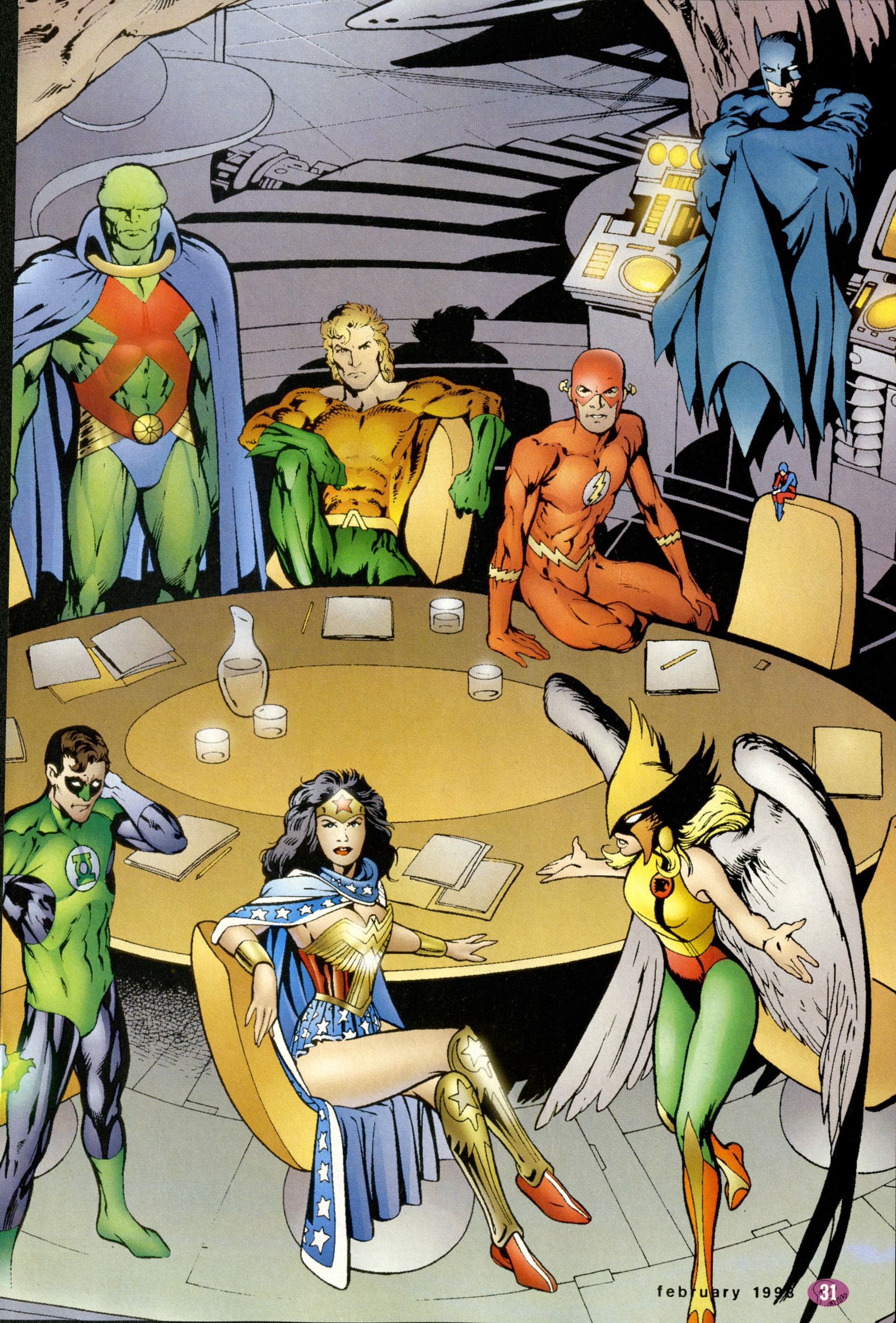 JLA The nail by Alan Davis, Wizard Magazine 78, 1998 r/justiceleague