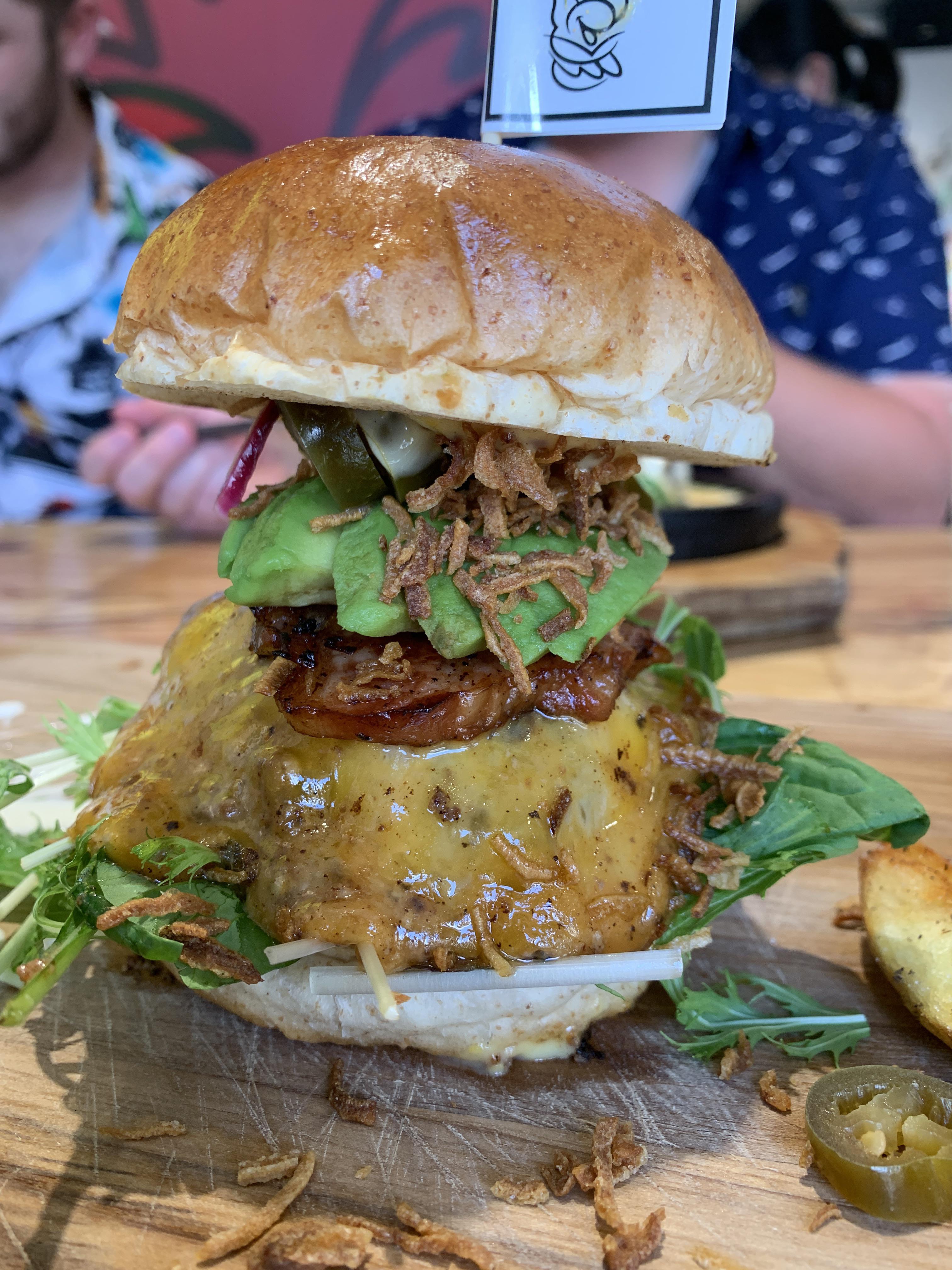 [I ate] a Japanese custom bacon cheeseburger r/food