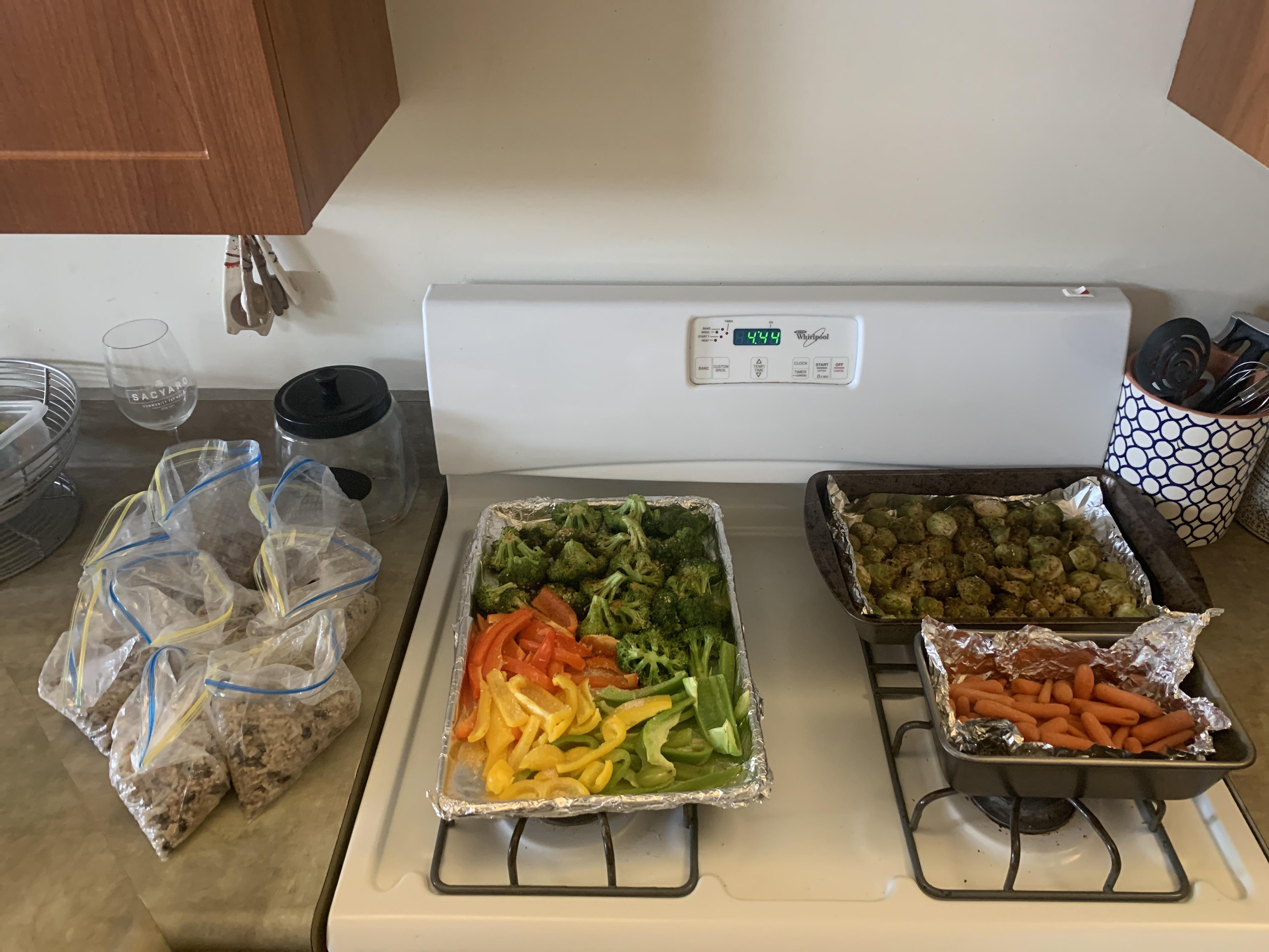 Not Sunday, but some veggie heavy meals for 4 days between 2 people r