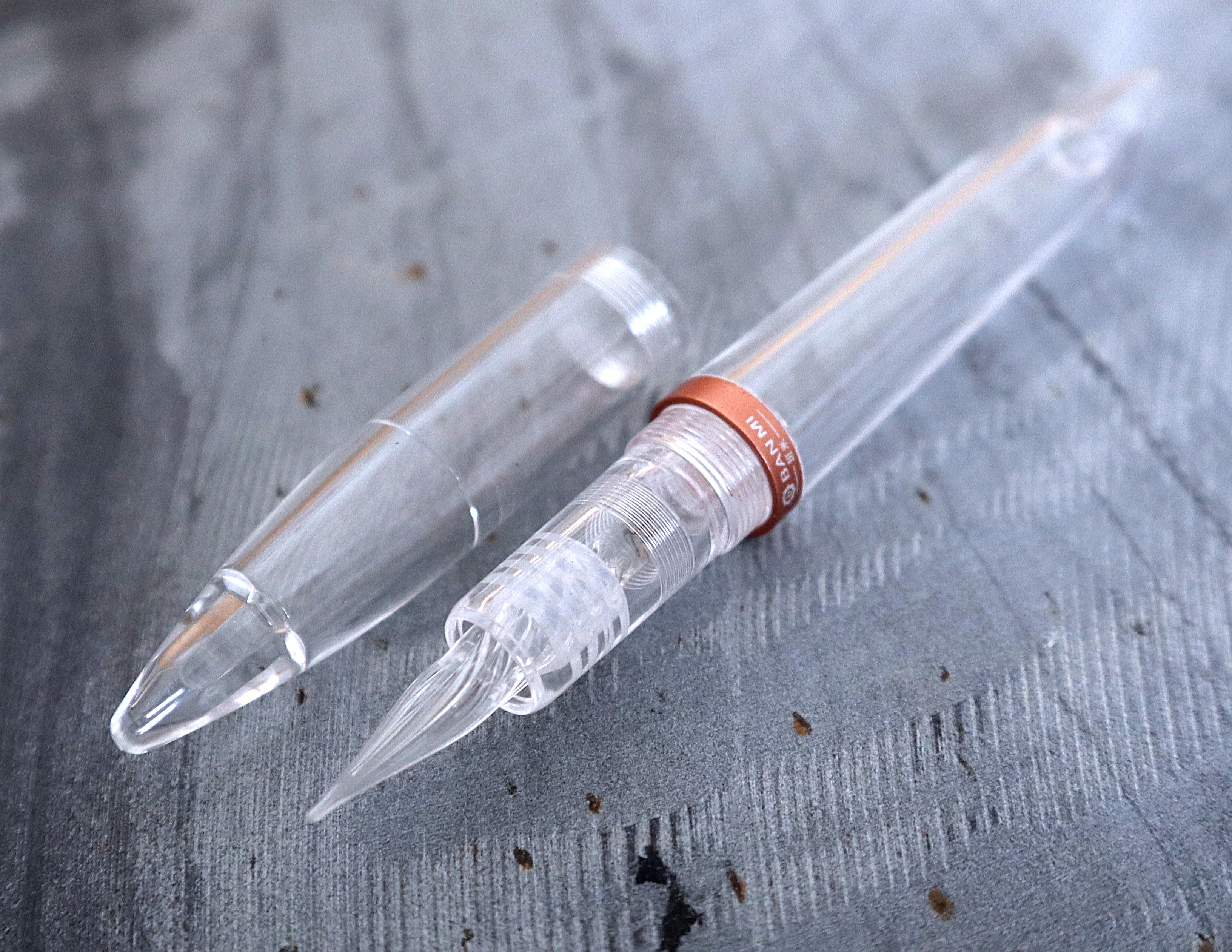 Transparent Ban Mi eye dropper glass nib fountain pen. Looks fabulous