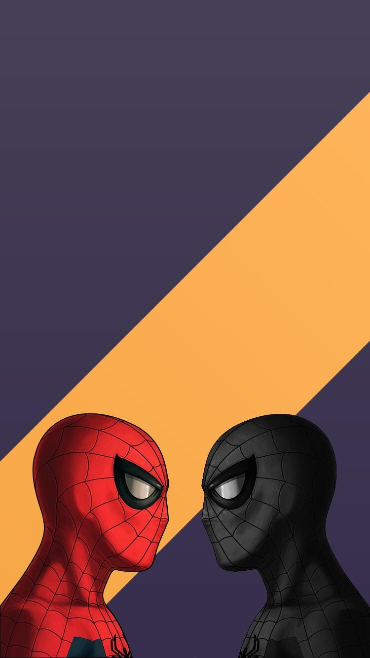 Black Spiderman Cartoon Wallpaper