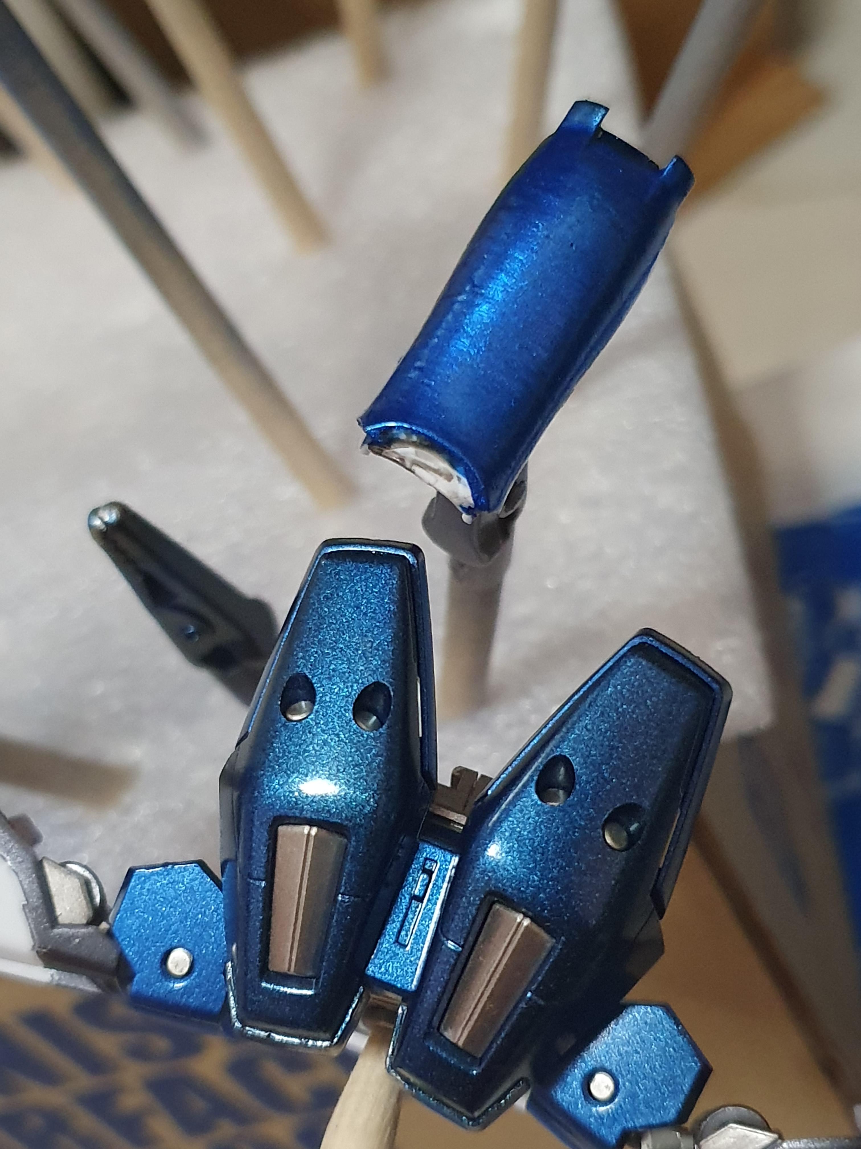 Originally, I was aiming for the shade of blue on top, a very rich and