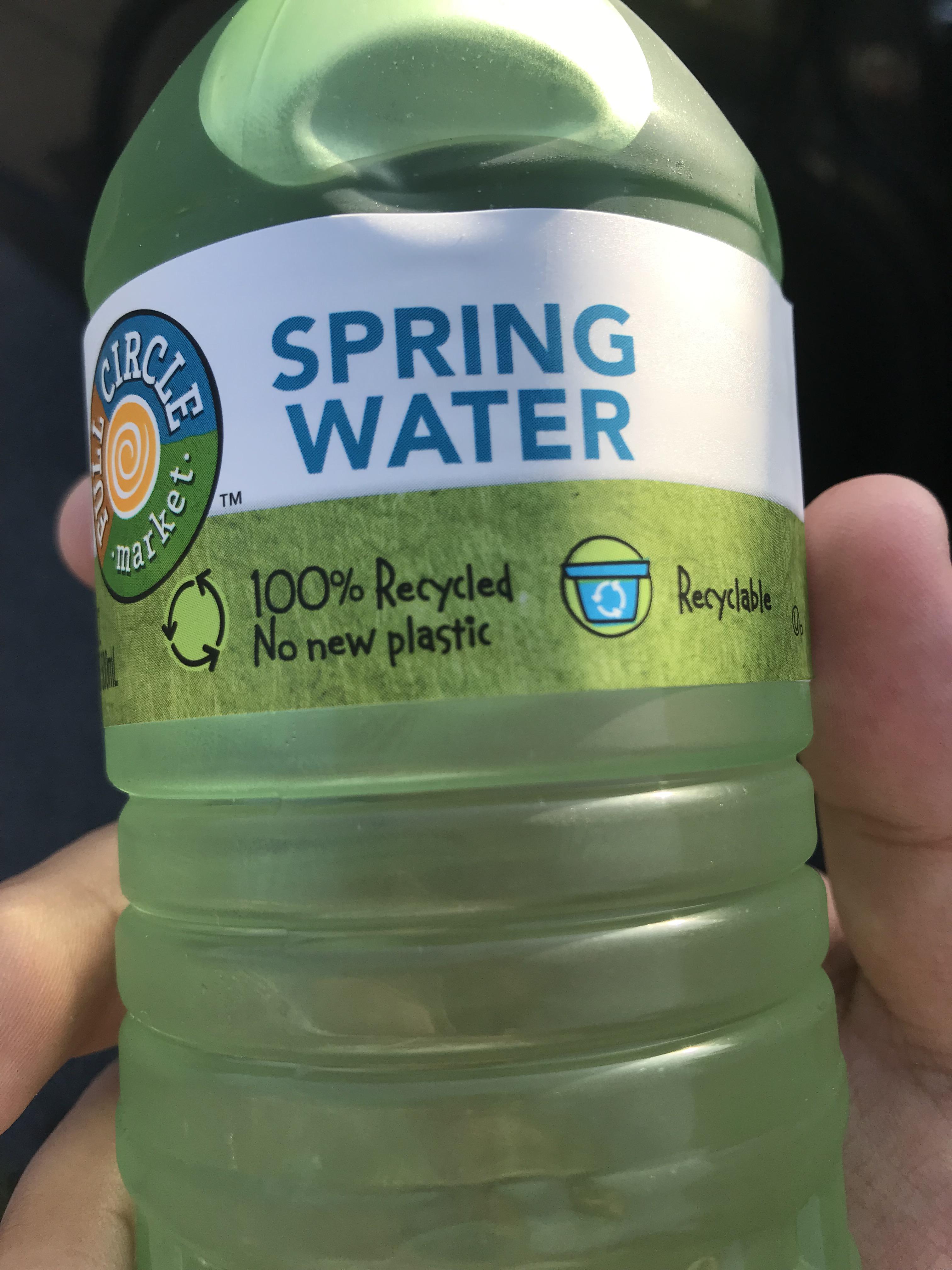 My water bottle was made entirely out of recycled plastic r