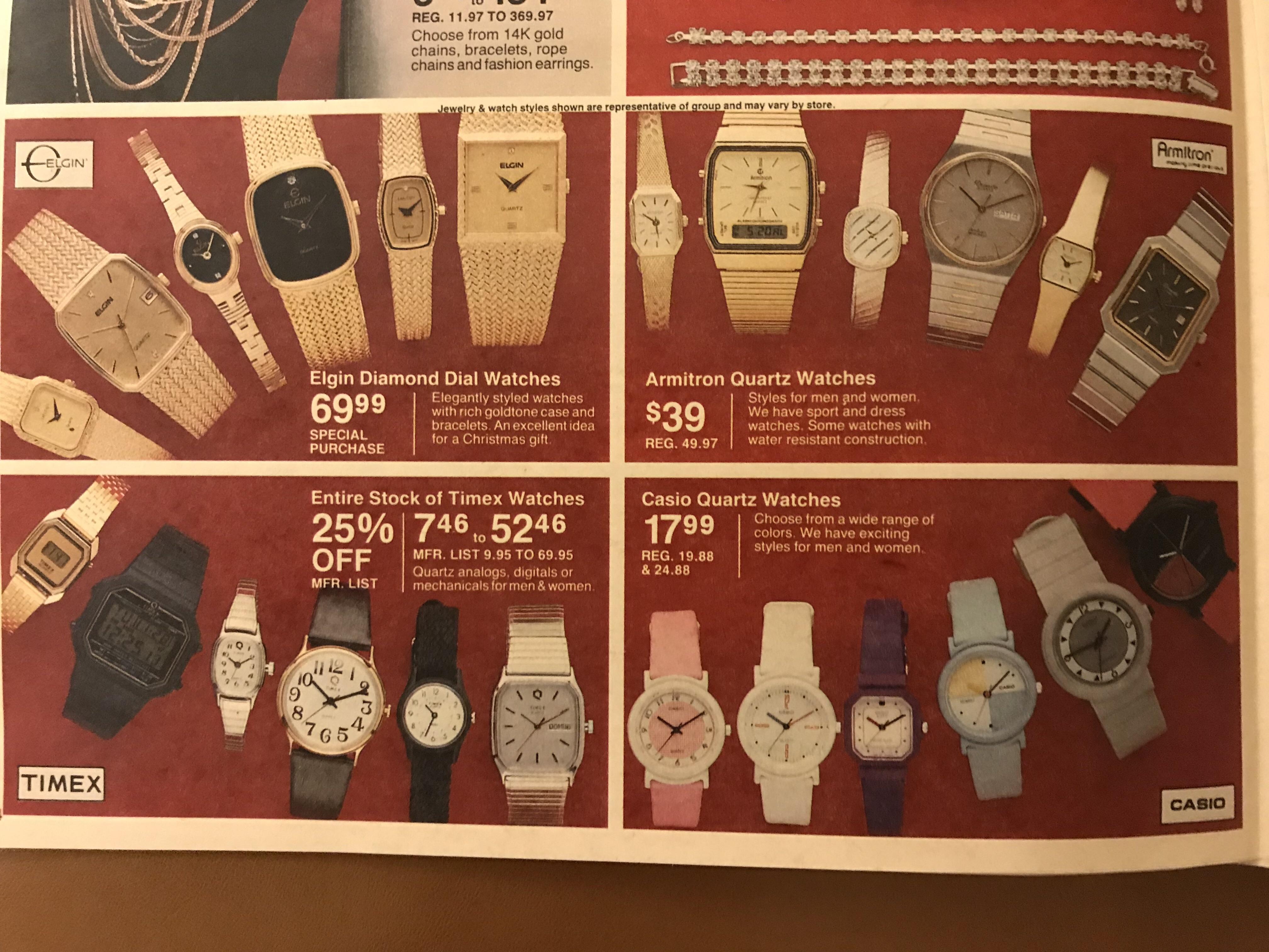 [Advertisement] Watches for sale in 1986 r/Watches
