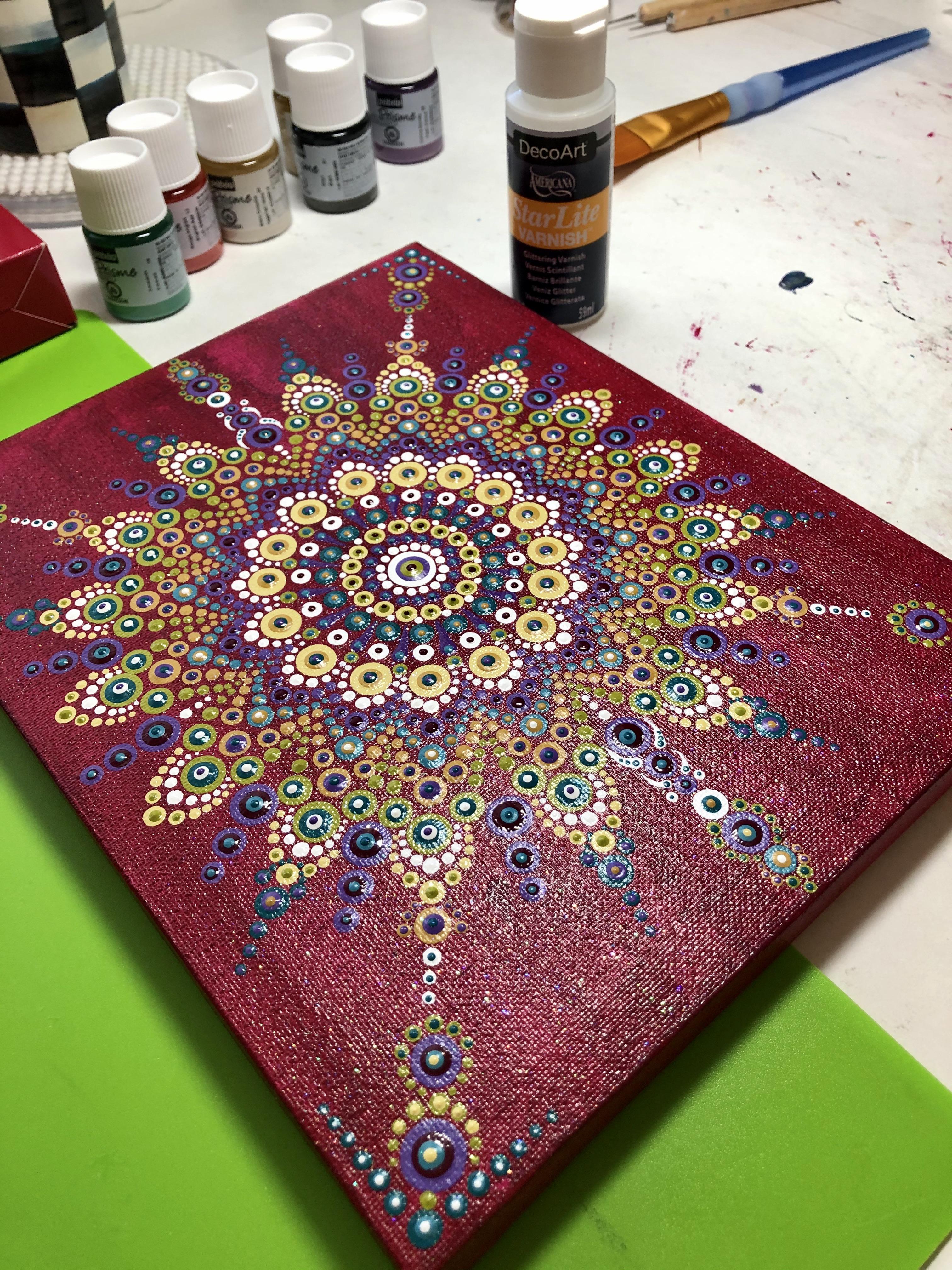 Dollar store canvas! r/mandalas