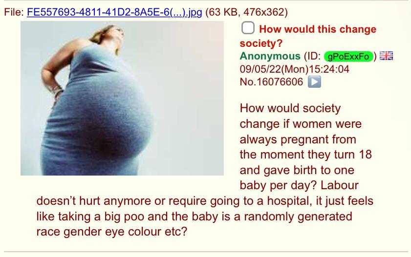 Anon has a pregnancy fetish r/greentext