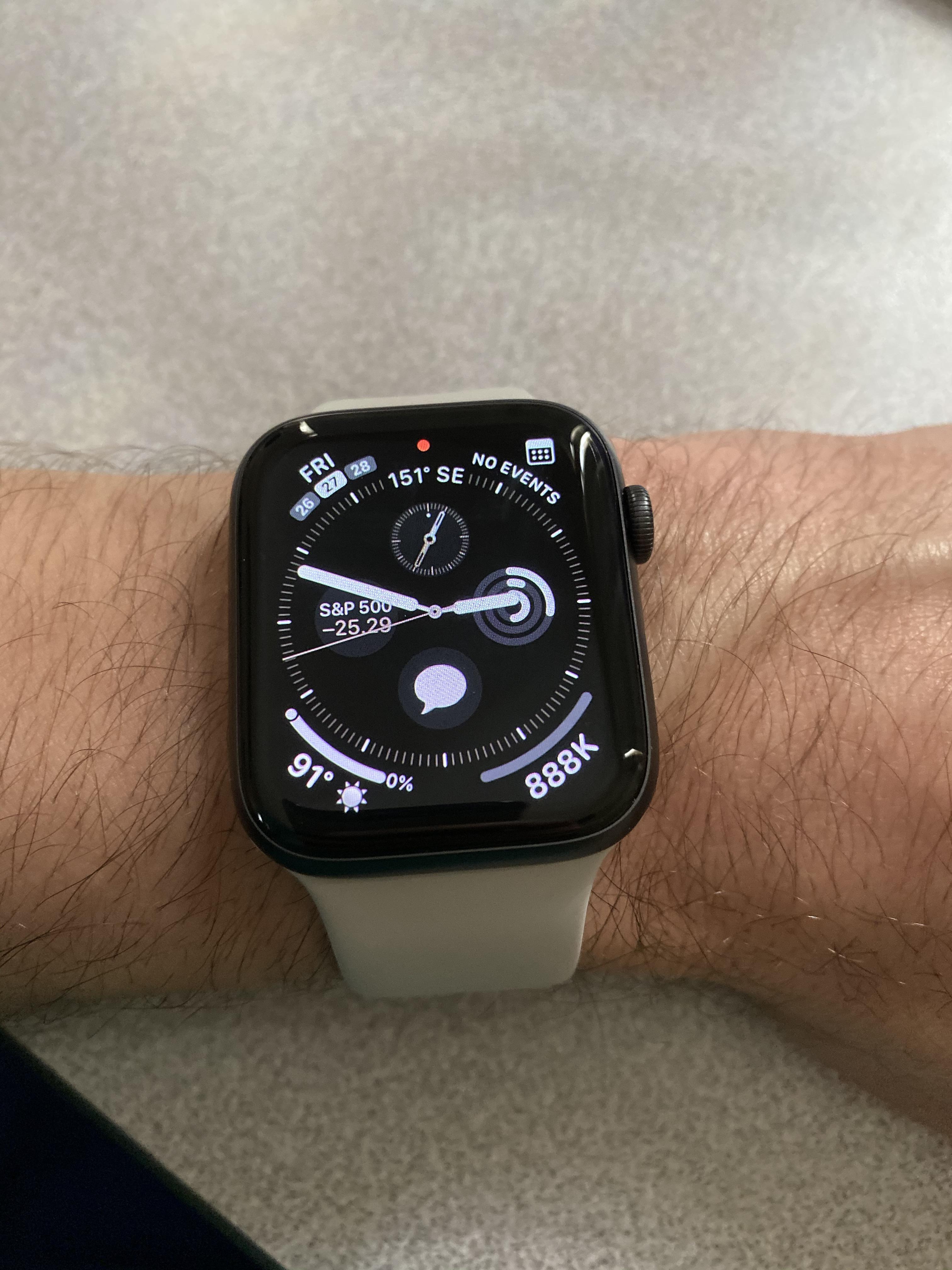 Rocking an Apple Watch complication of Yang’s Twitter Follower count