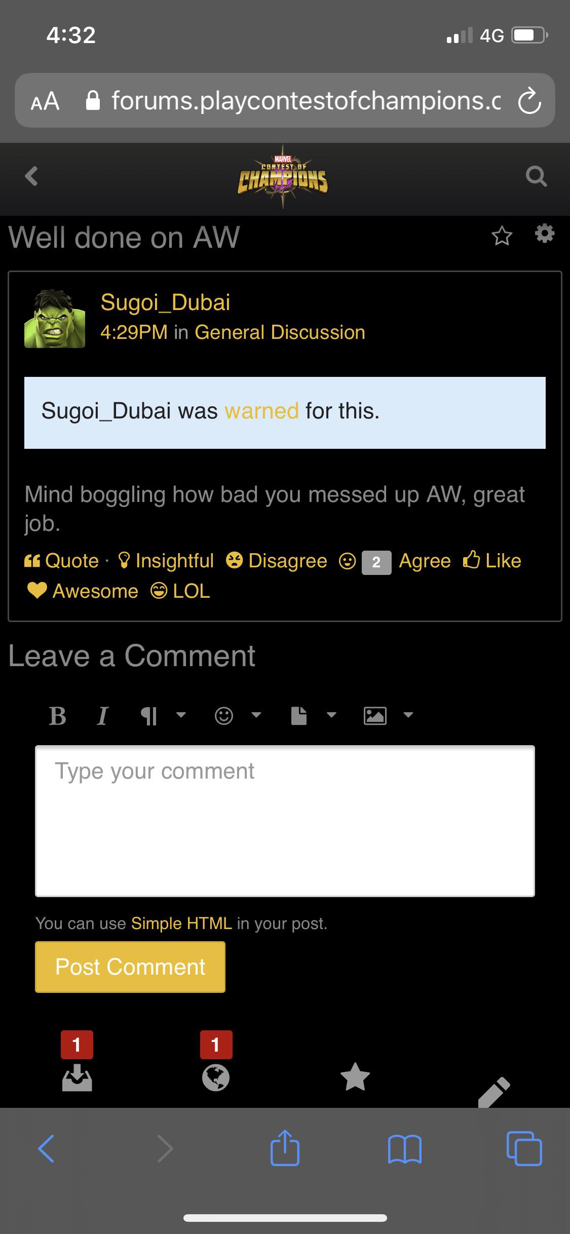 Kabam deleting posts from forums again r/ContestOfChampions