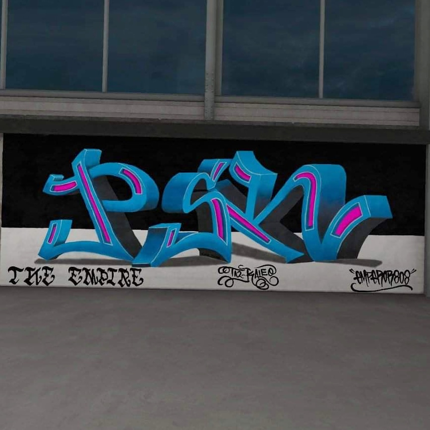 Discord word challenge 1. PSK, blue, pink, gray. r/kingspray