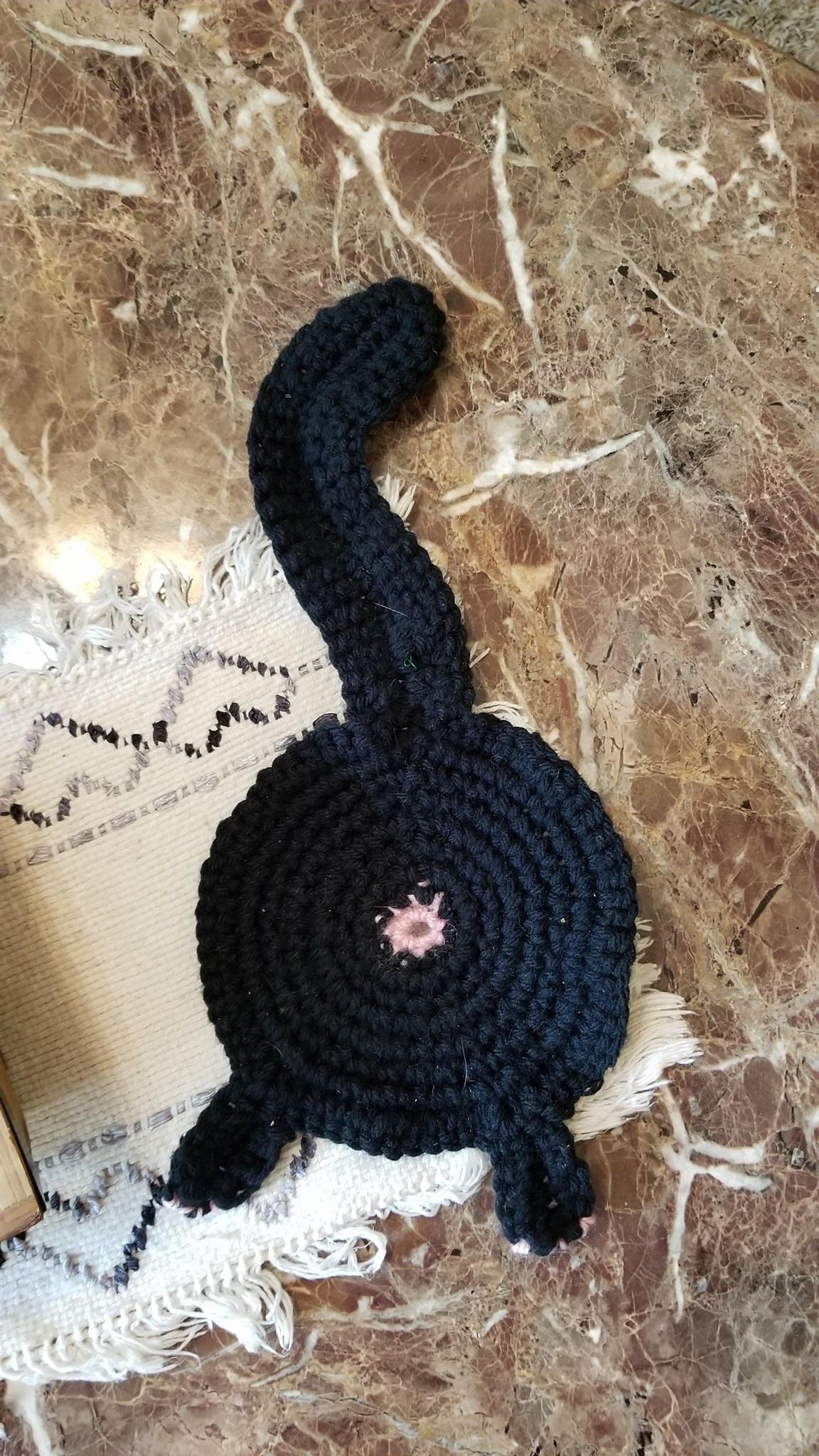 I made a cat butt coaster. Saw it on Facebook, and added my own flair