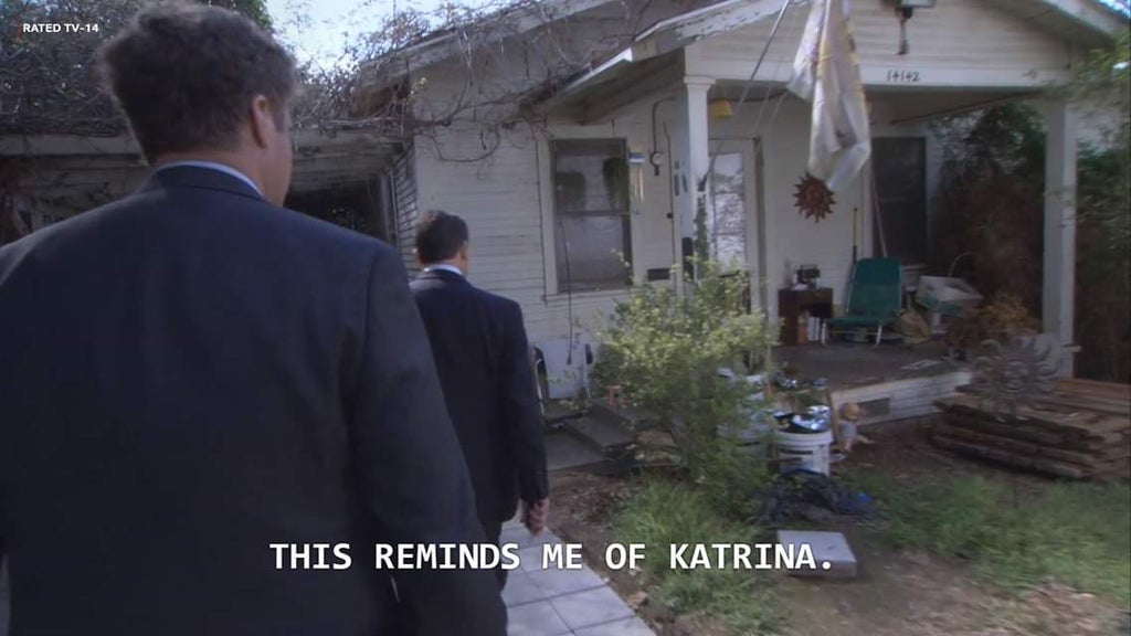 Walking into Tania's shed =Walking into Meredith Palmer's house r