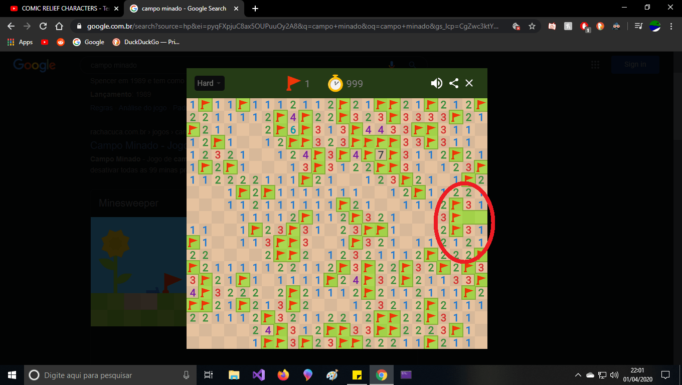 this minesweeper game where it is impossible to know wich one of the