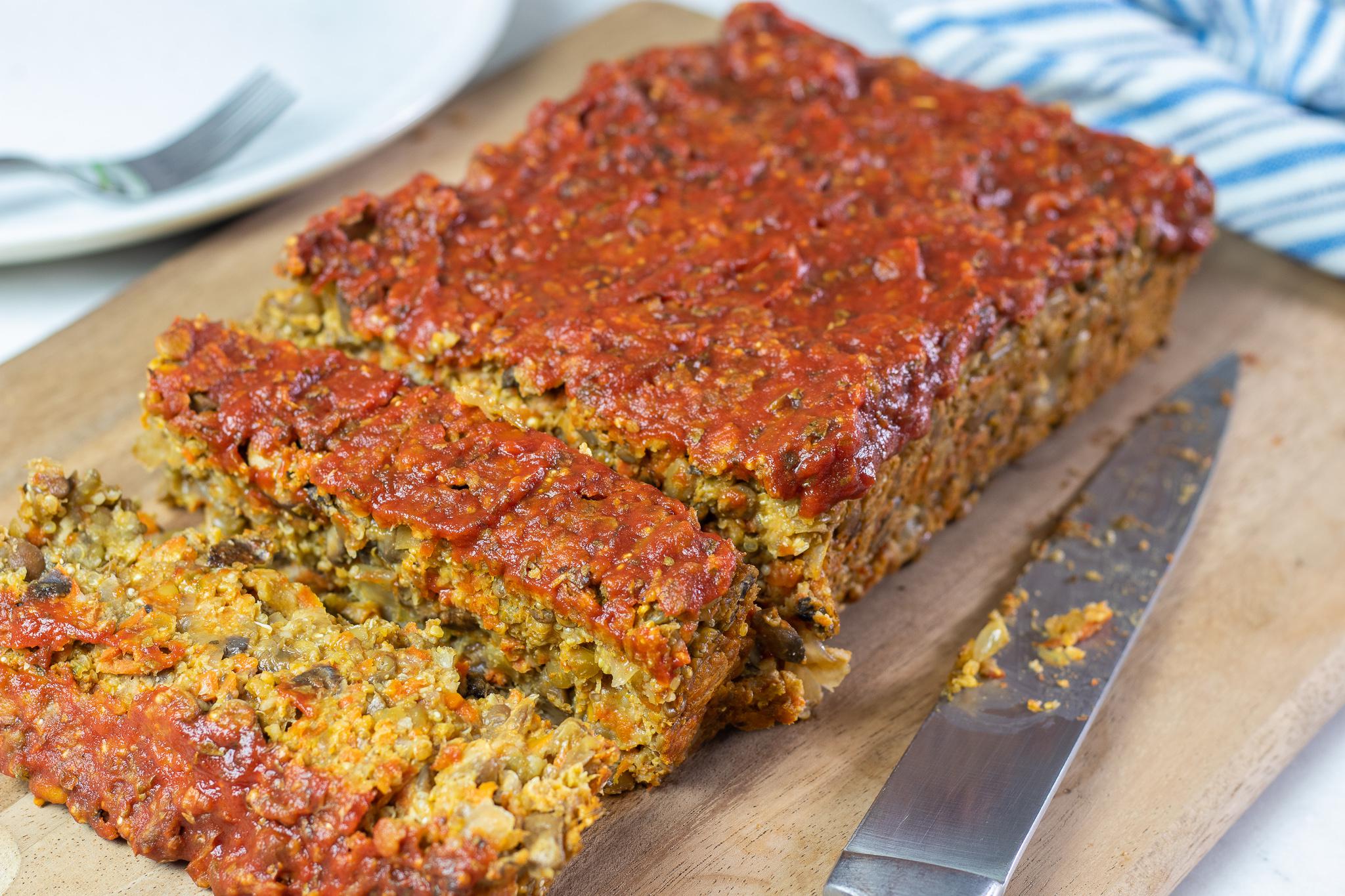 Smoky Vegan Quinoa Lentil Loaf [Vegan, Glutenfree, Soyfree, Oilfree