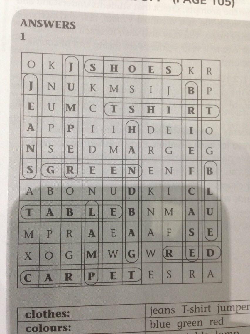 This crossword from a learn English as a foreign language book has some