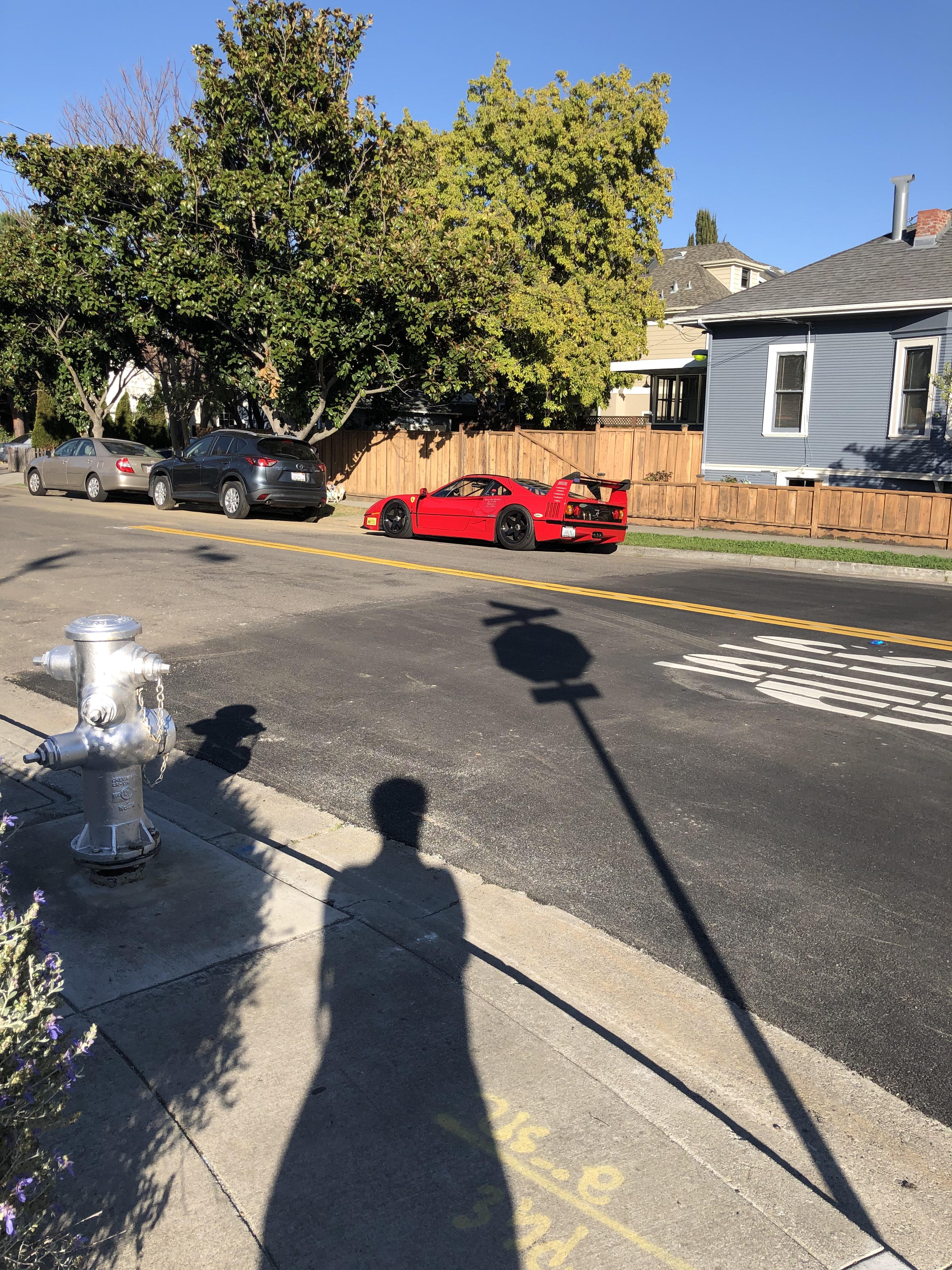 [ferrari f40] curb parked in Mountain View CA spotted