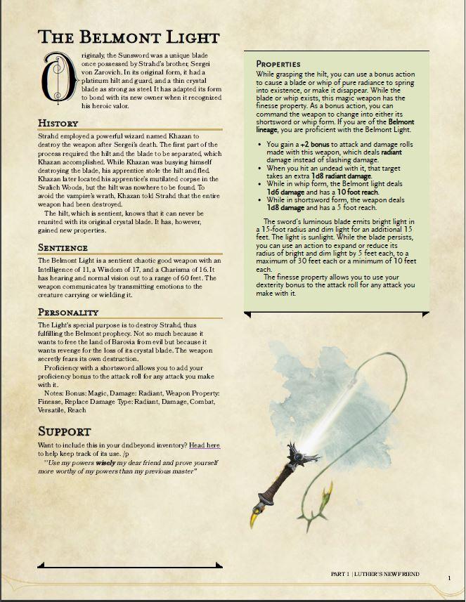 Custom Sunsword for my Belmont bladesinger PC. The sword transforms