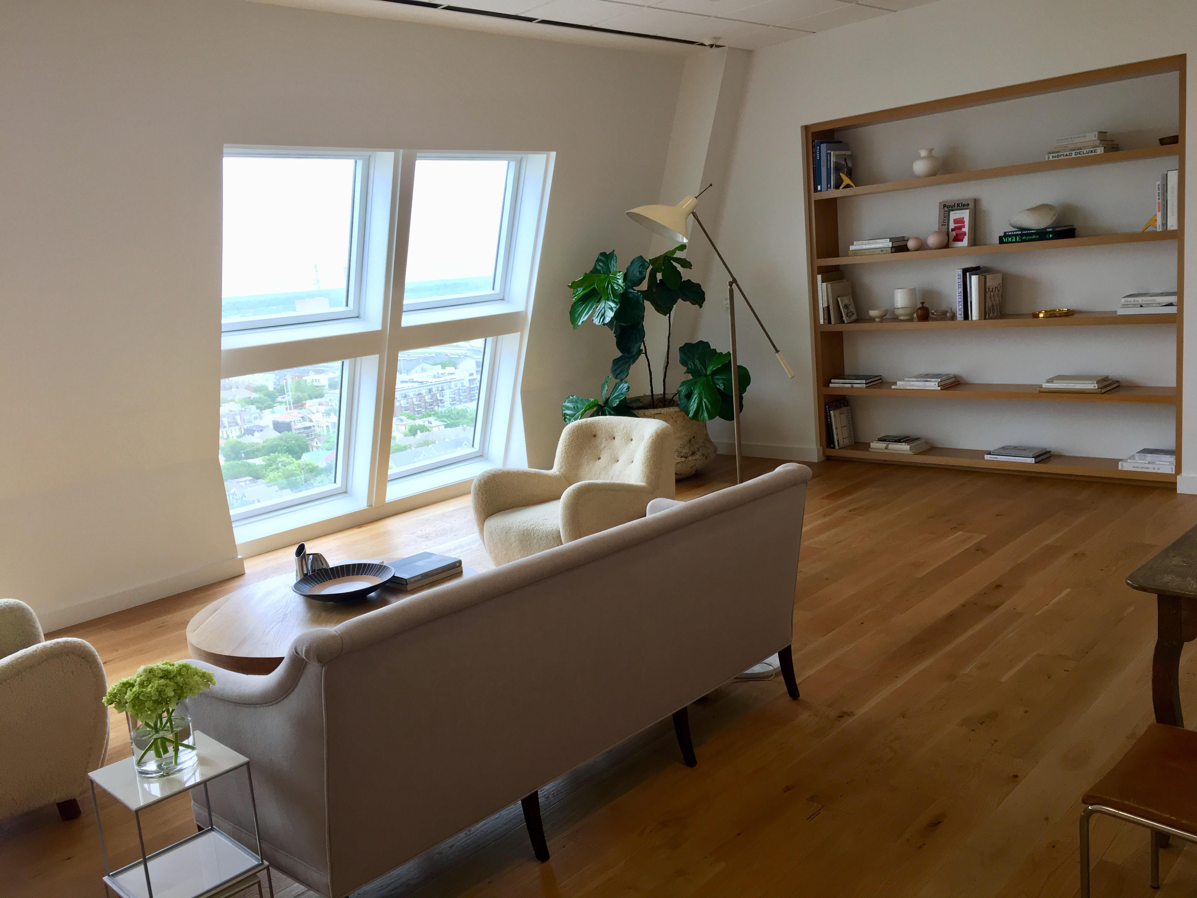 My cozy nook in the sky. r/ReadingNook