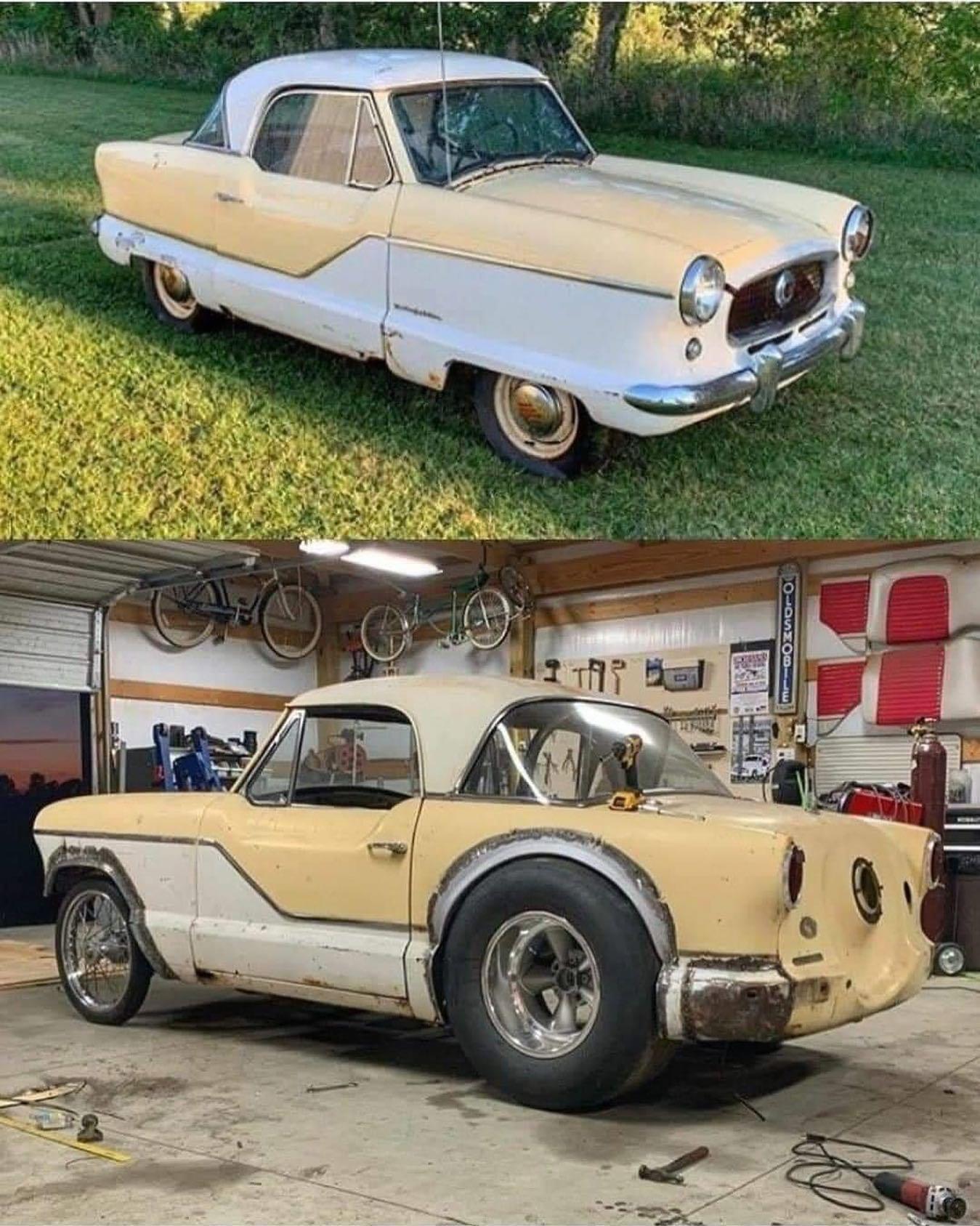 The "Banana Hammock" a WIP Nash Metropolitan gasser r/AwesomeCarMods