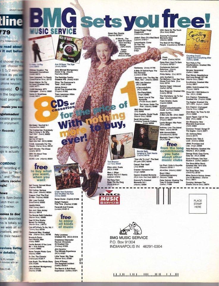 Mail order CD clubs. I would sign up under different names as a kid r/nostalgia