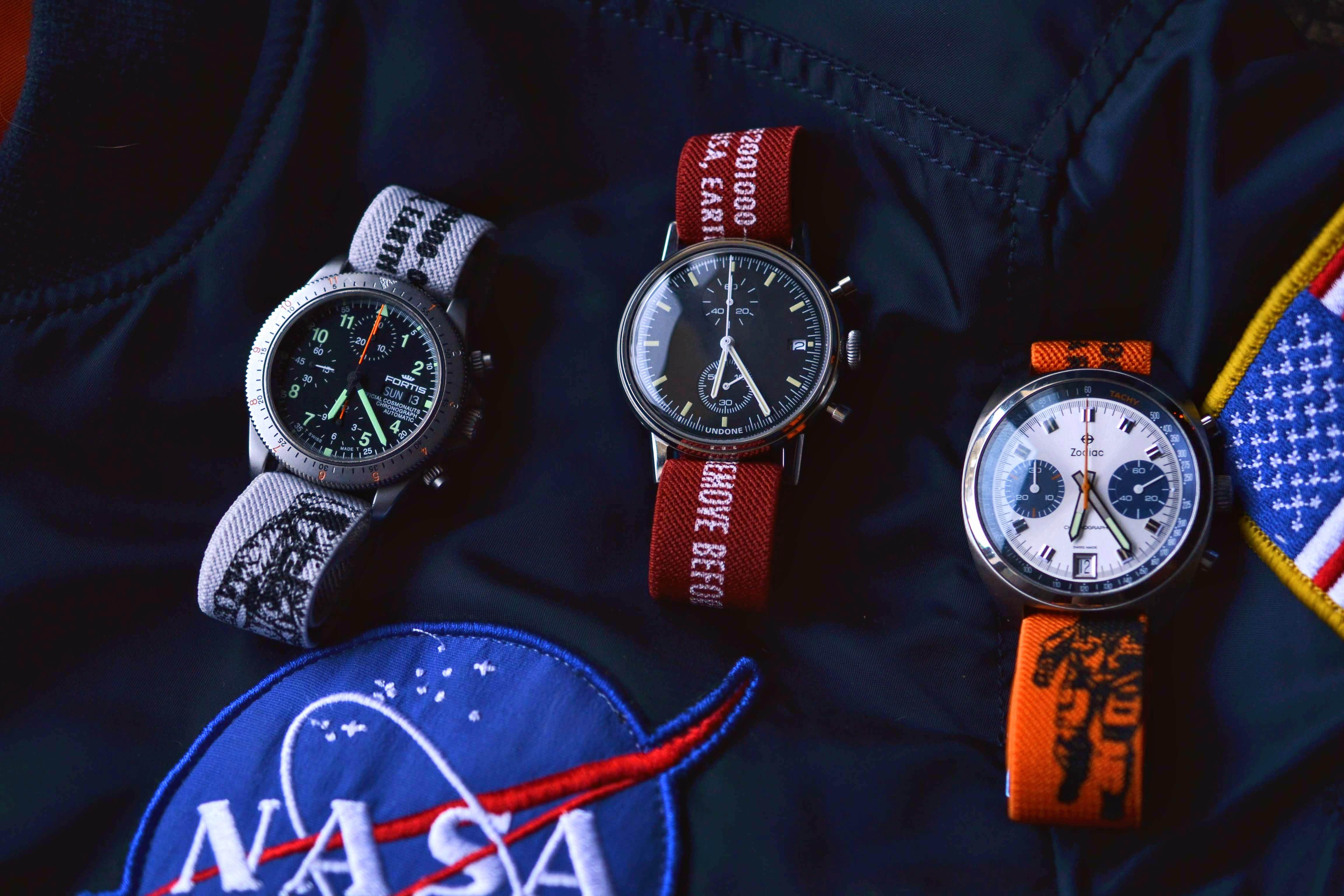 [Straps] I Made Some NASA Themed Elastic Watch Straps! r/Watches