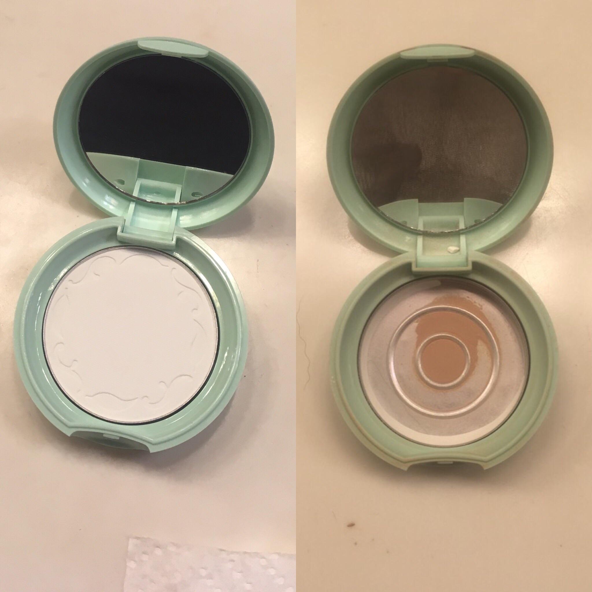 Innisfree no sebum compact when I got it at the start of April and now