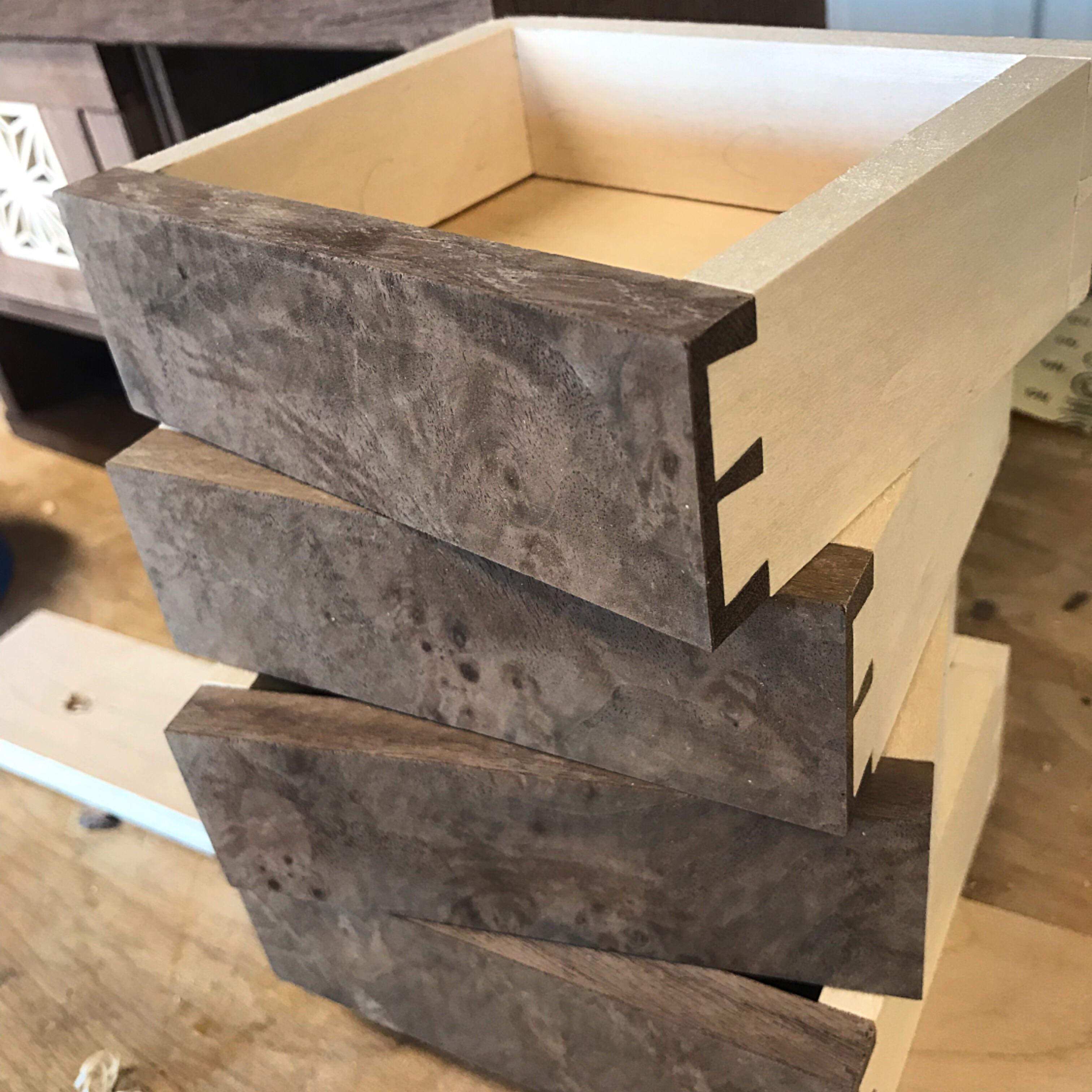 Drawers done and almost ready for glue up. r/woodworking