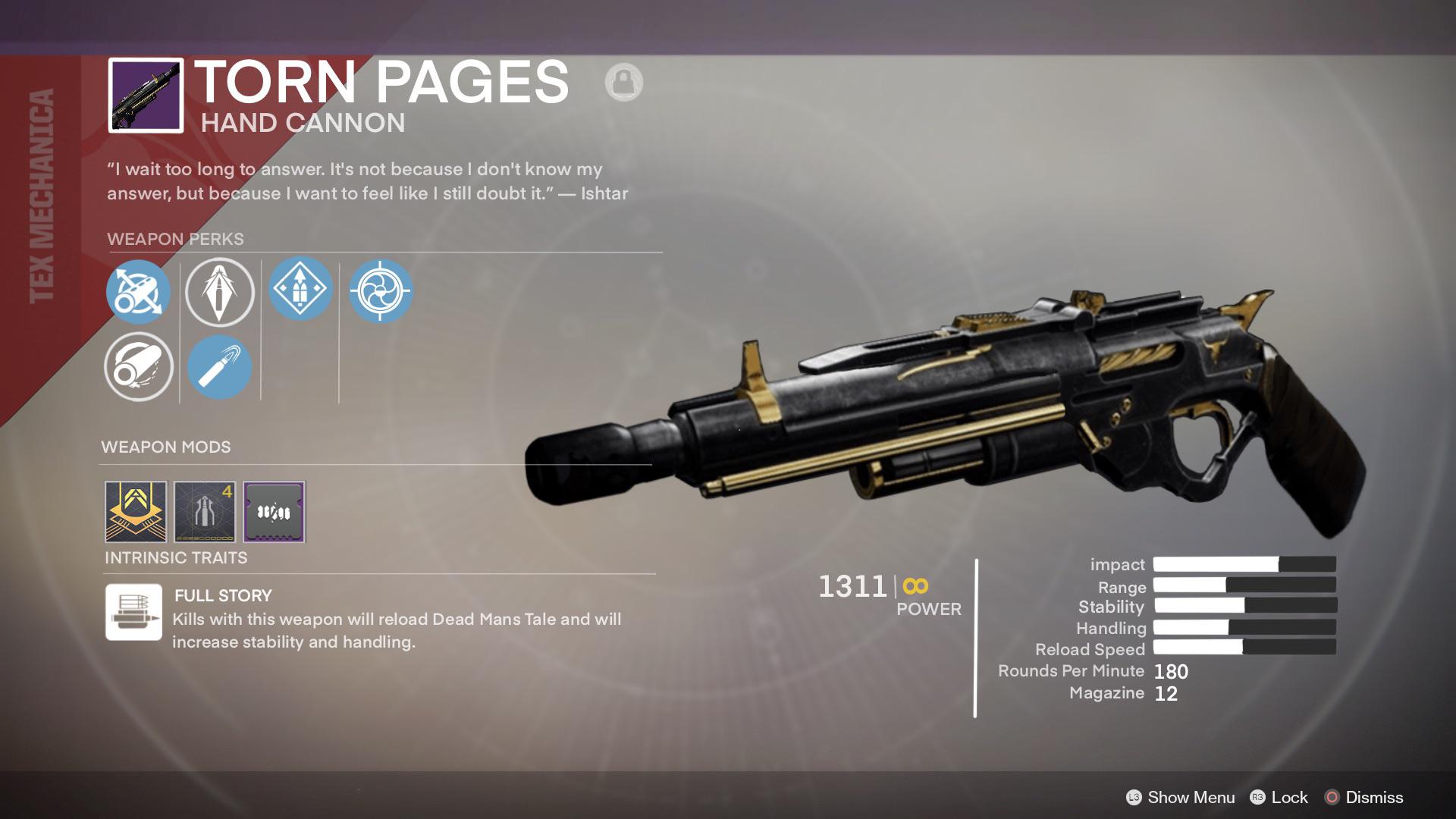 The sidearm to dead mans tale! [CONCEPT] r/destiny2