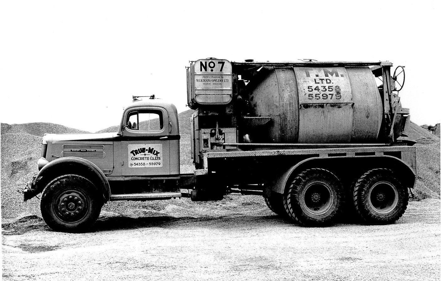 Old Burnco concrete truck, looks to be a model from the late '30s to