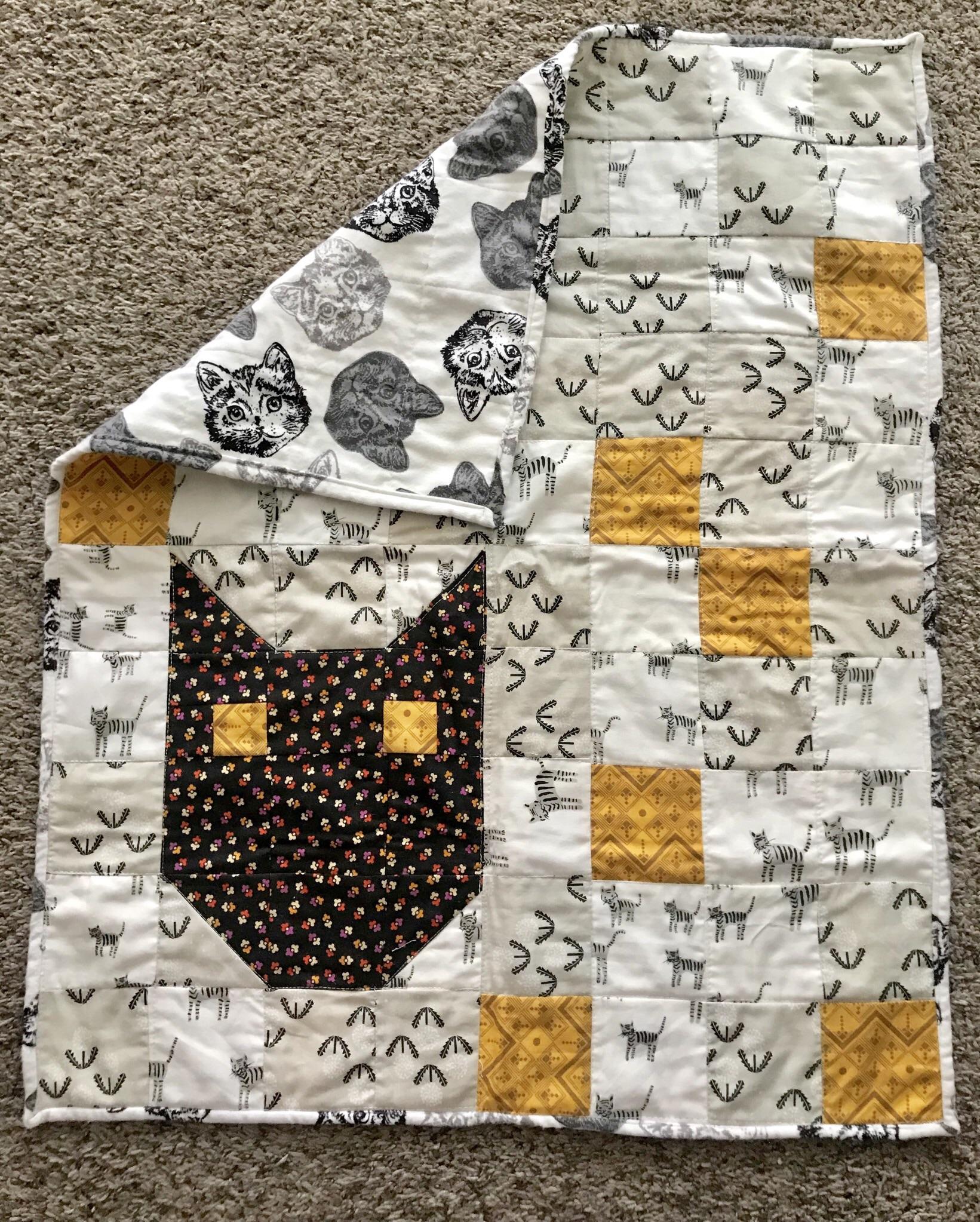 Finished Cat blanket for my sister Cat r/quilting