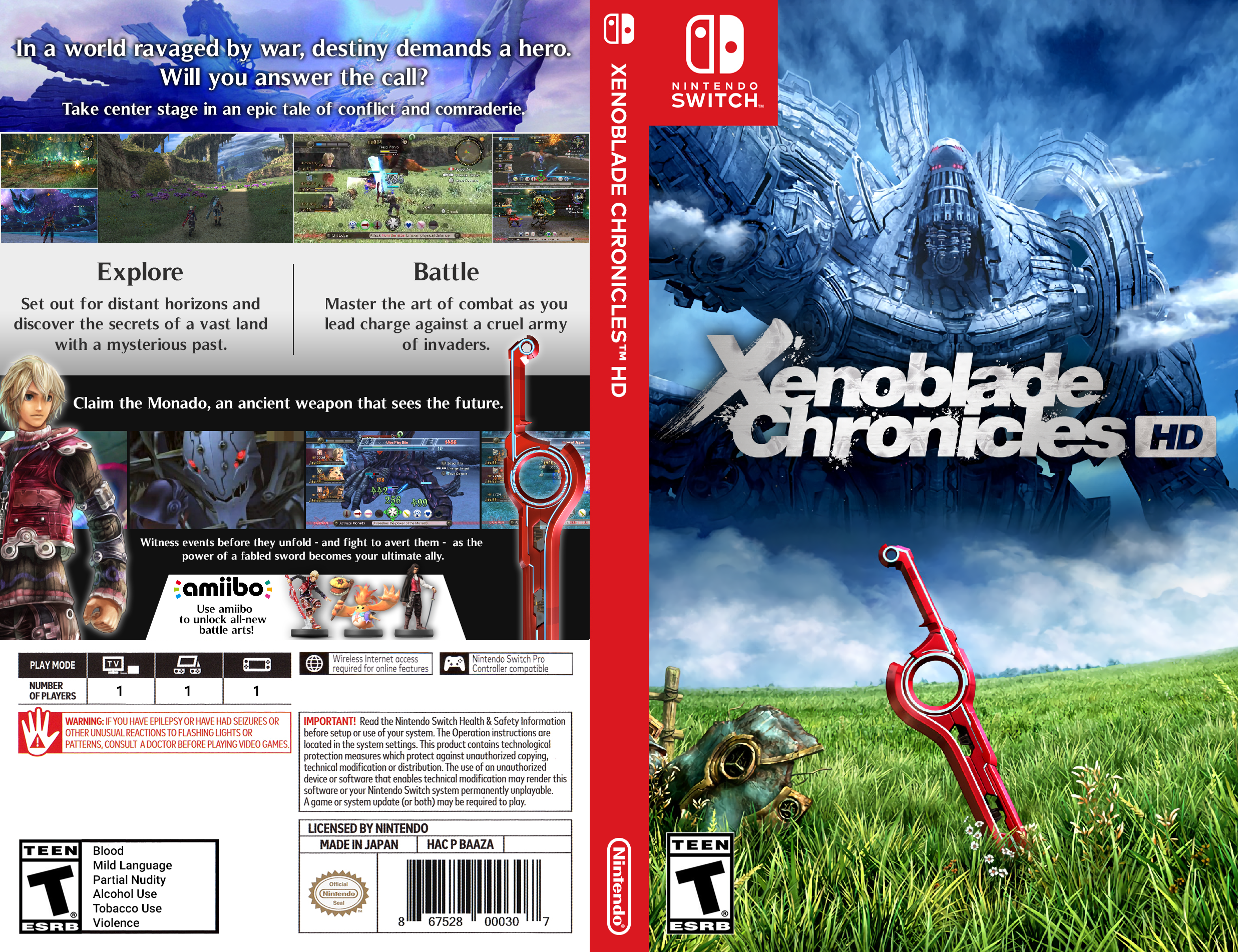 Xenoblade Chronicles HD NintendoSwitchBoxArt