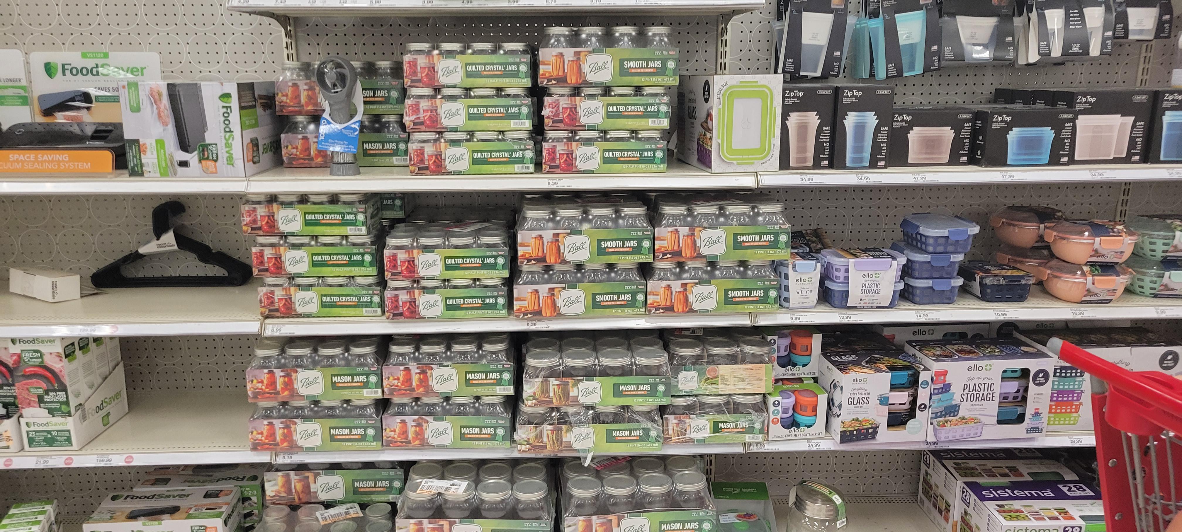 Check out your local Target stores for jars! I found so many shelves