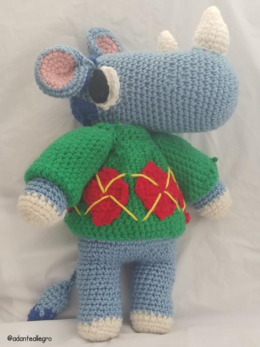 I crocheted a Hornsby as a gift for my sister! I think it turned out