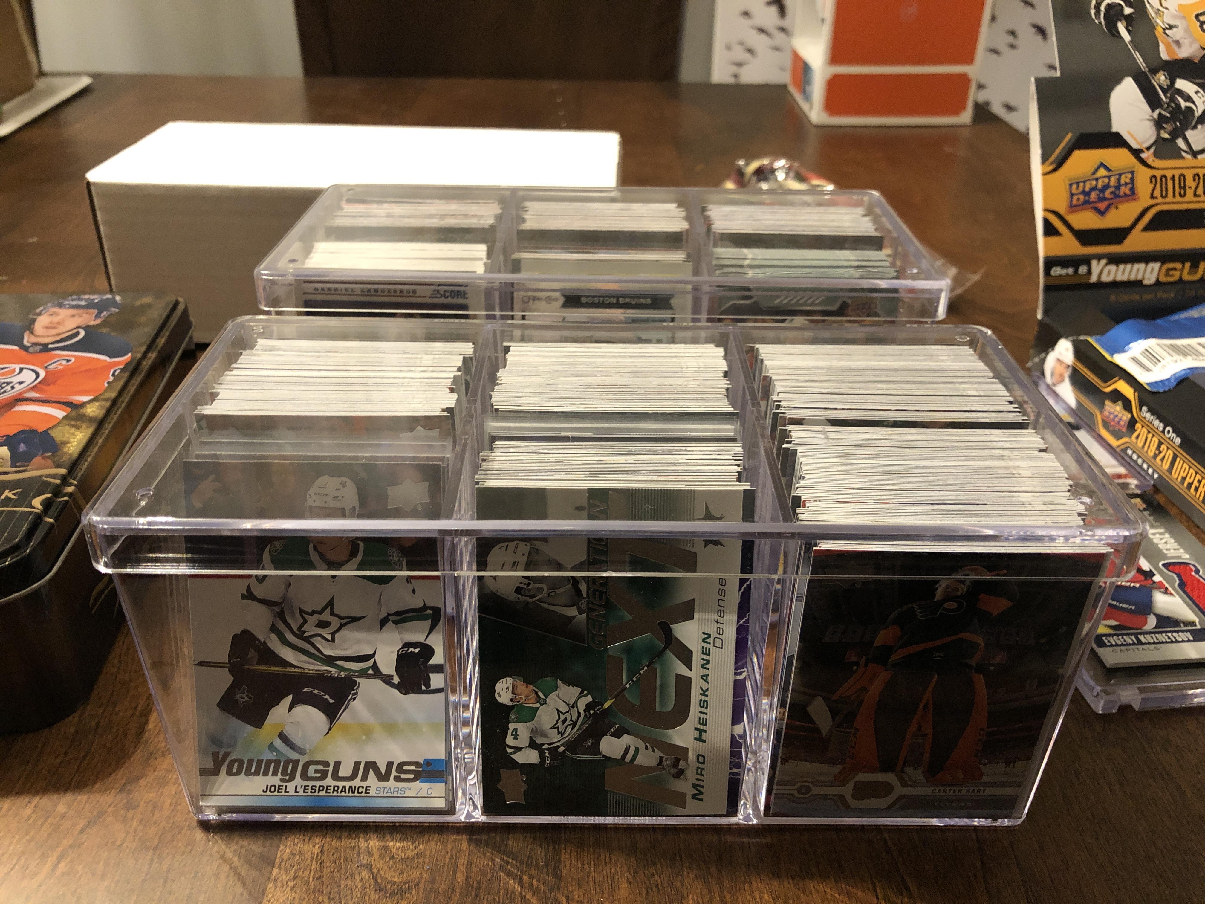 Is this a good way to store hockey cards? I have it organized by base cards, inserts and young