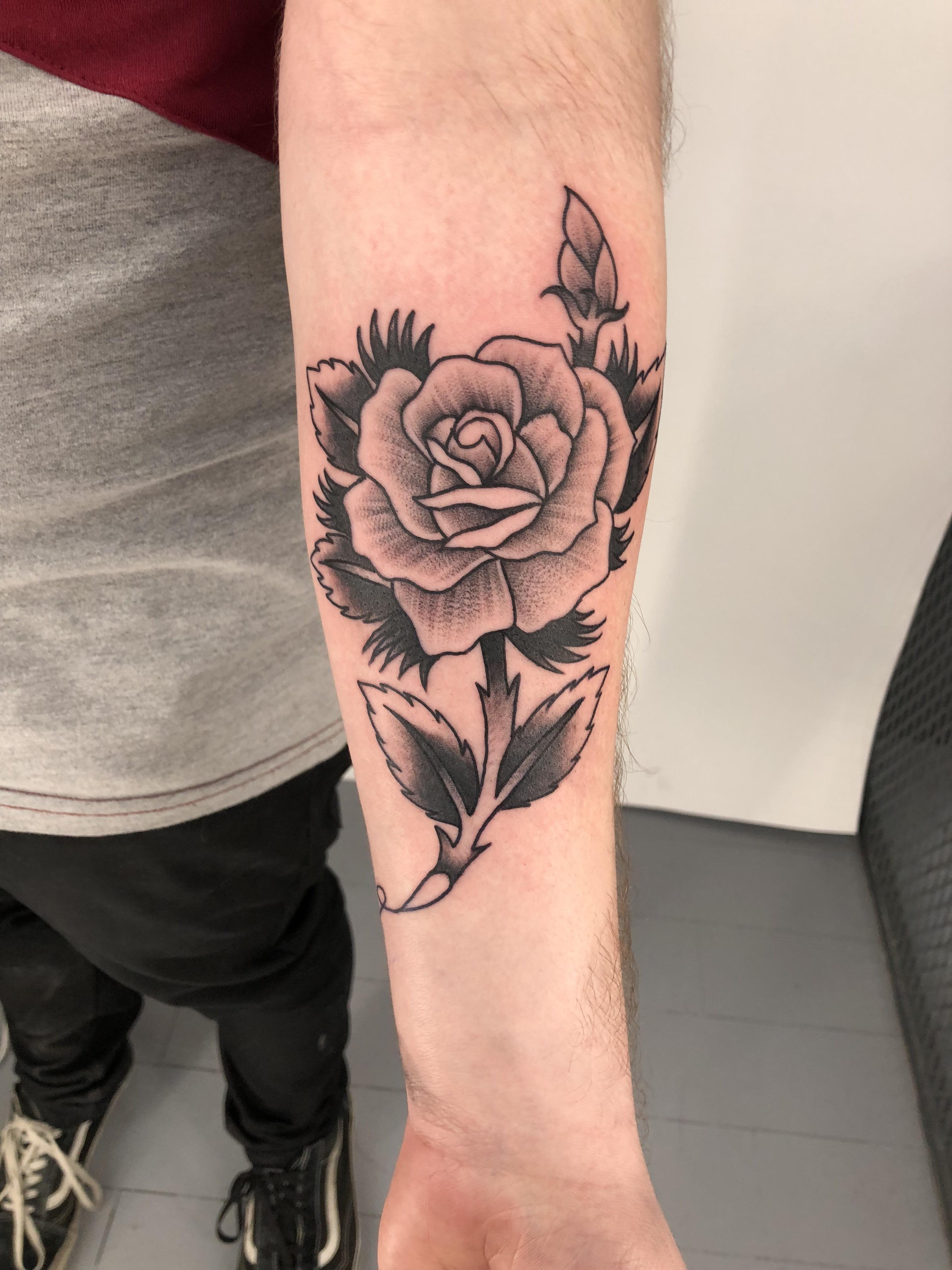 Late night rose down by Jack Candlish at Ink and Water