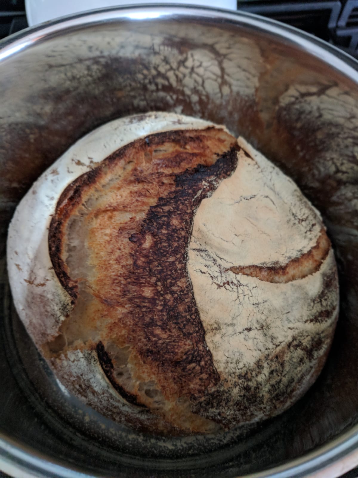 Second attempt at baking sourdough! No no dutch oven r