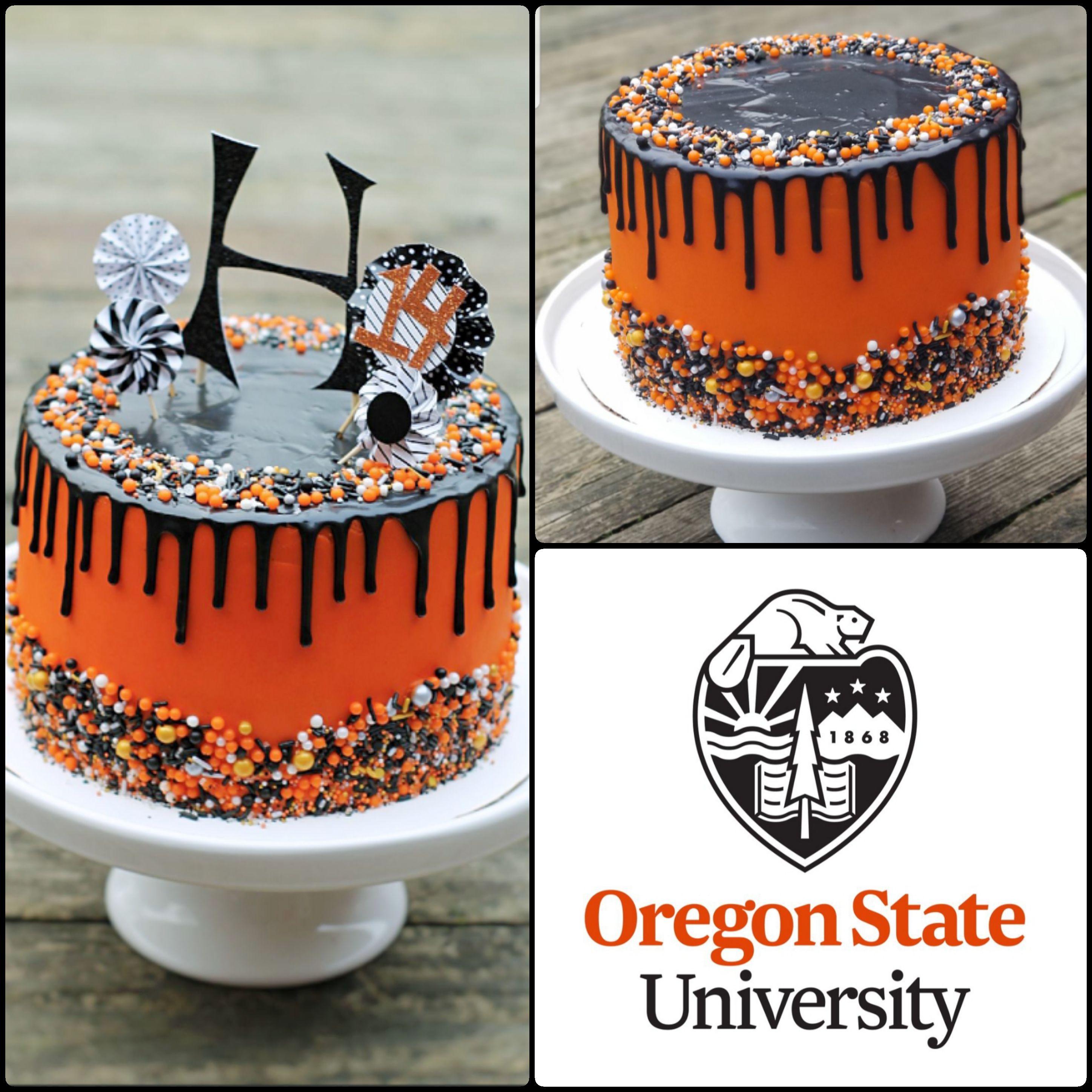 OR State colored cake for a birthday. cakedecorating