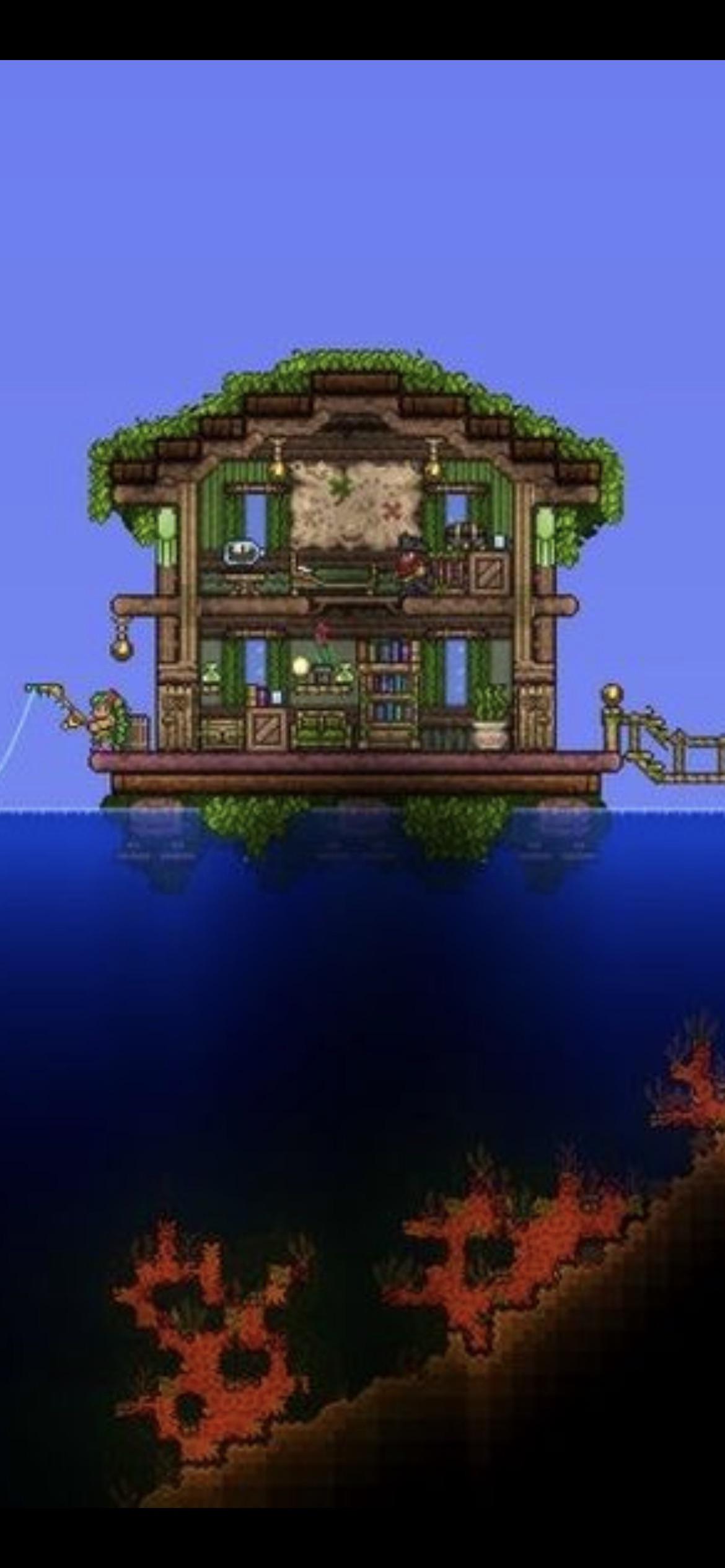 Can anyone identify the blocks and walls used in this build? r/Terraria