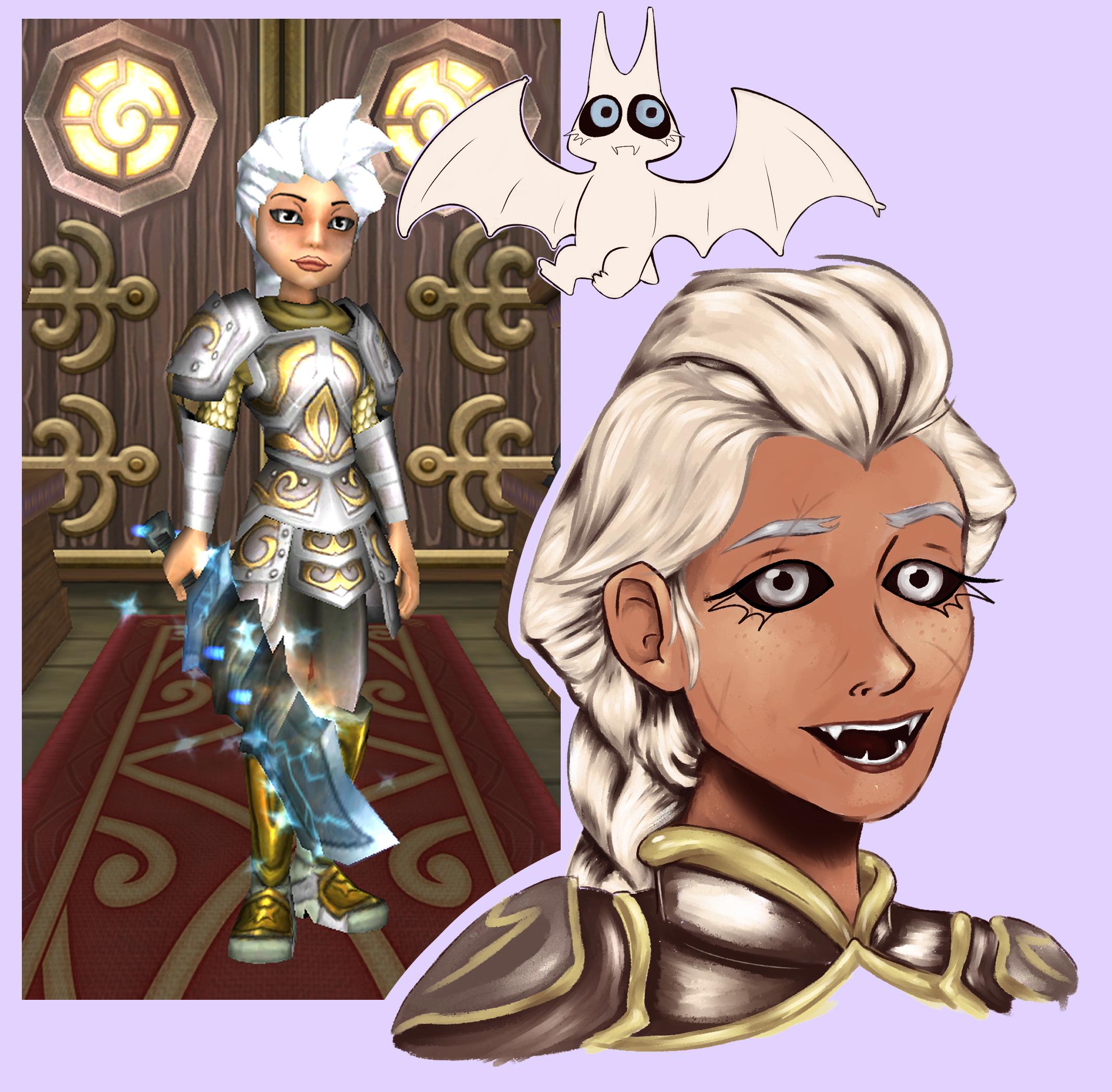 Designed my death wizard for October! Decided she's a vampire ] r