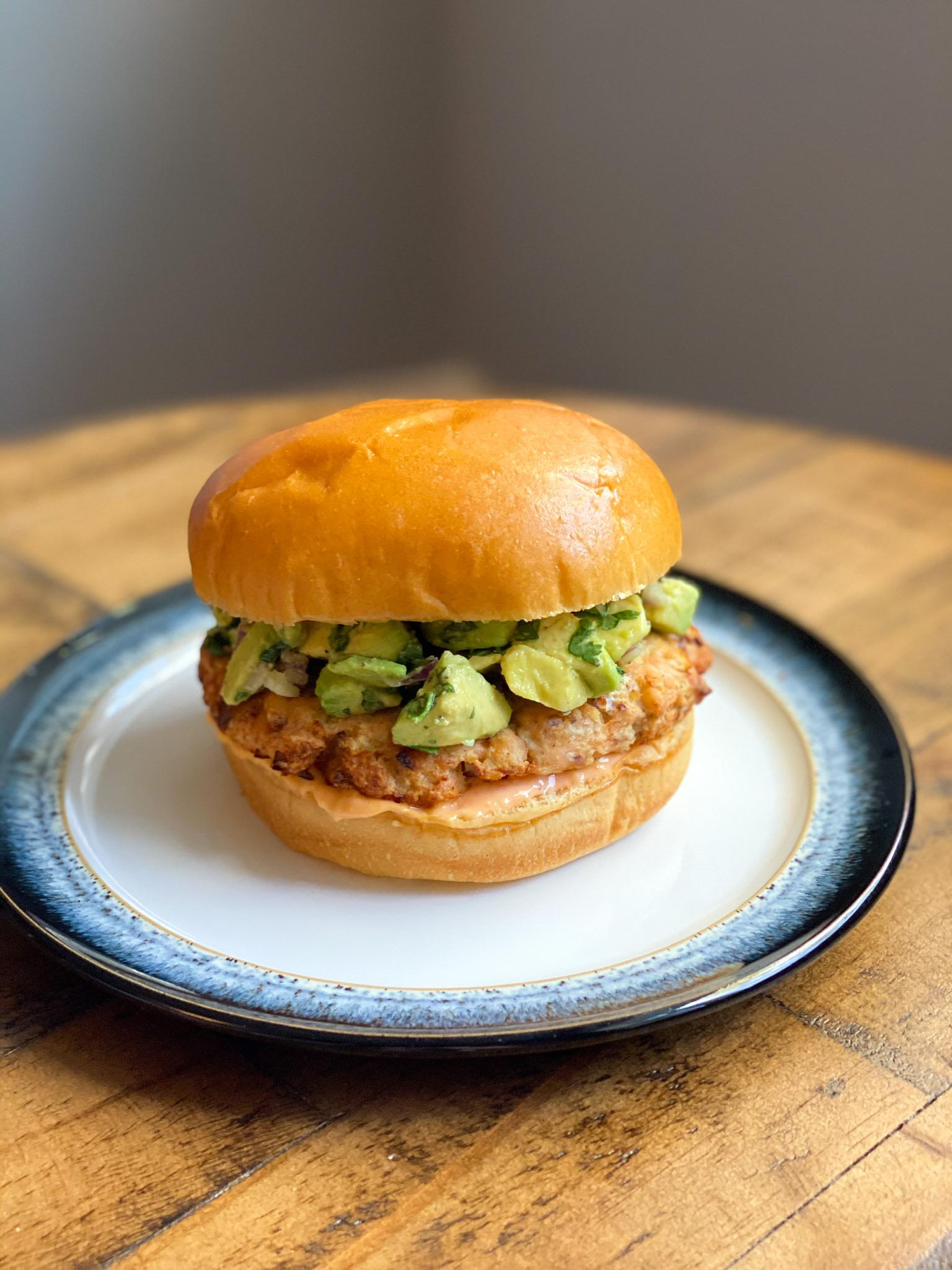 Airfryer salmon burger! Made from scratch! r/airfryer