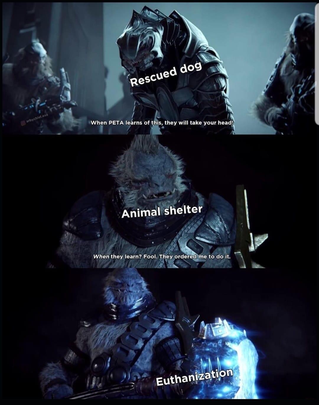 A bloody fate awaits you and the rest of your race, and I