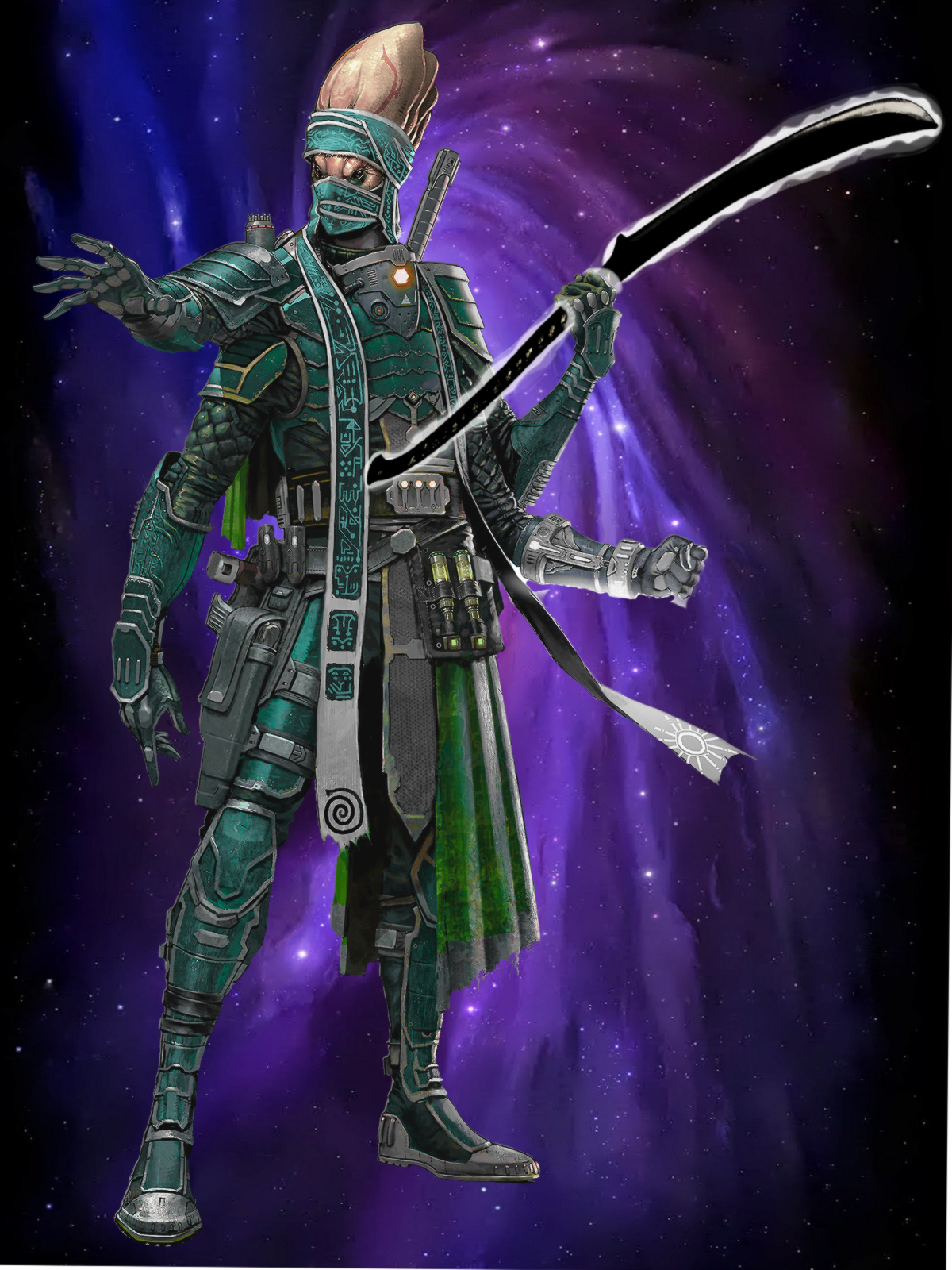 My new Solarian Character, took a google image and gave him a Void Glaive) (only edited some