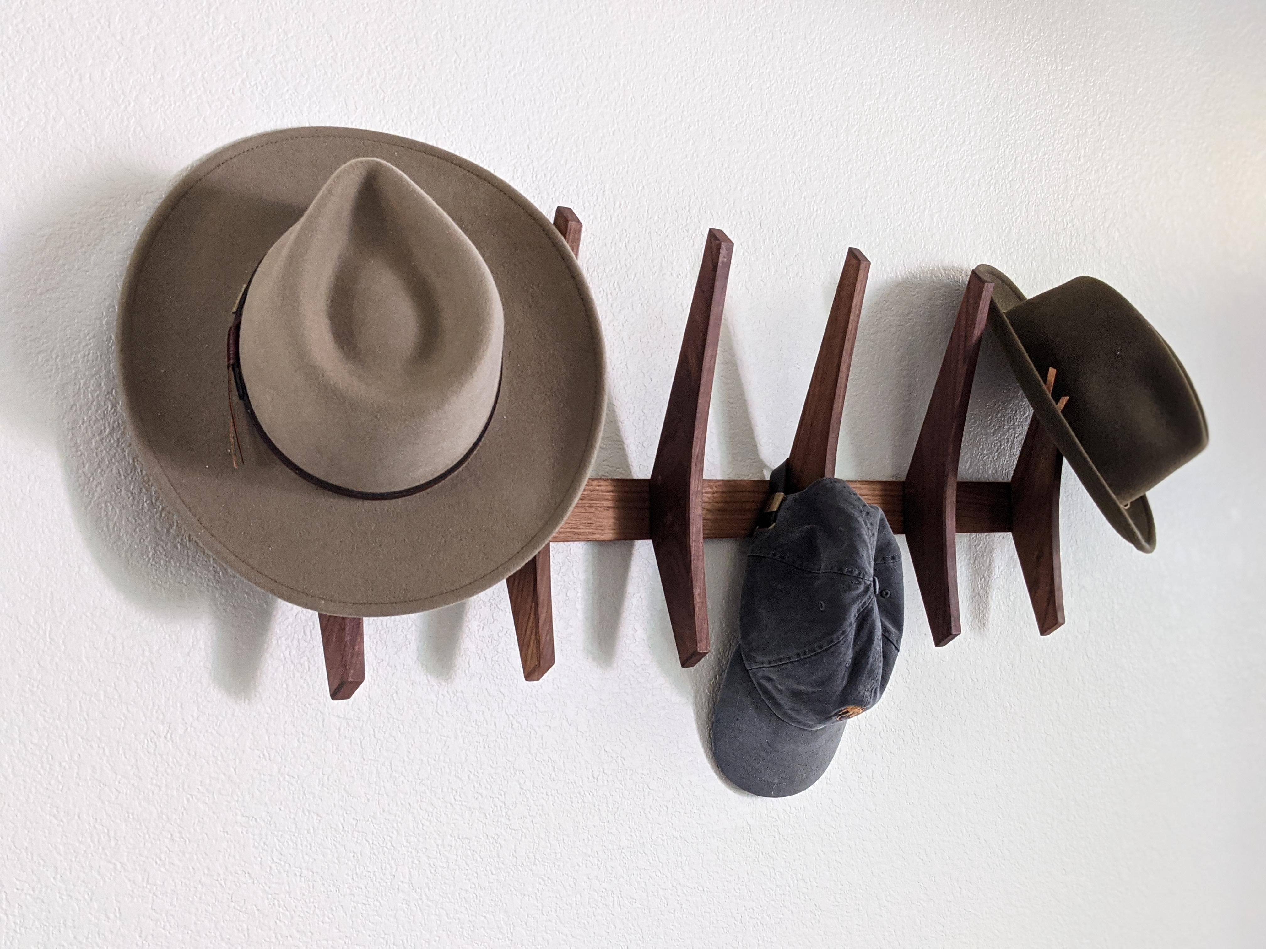 Needed a hat/coat rack, made a hat/coat rack. r/woodworking