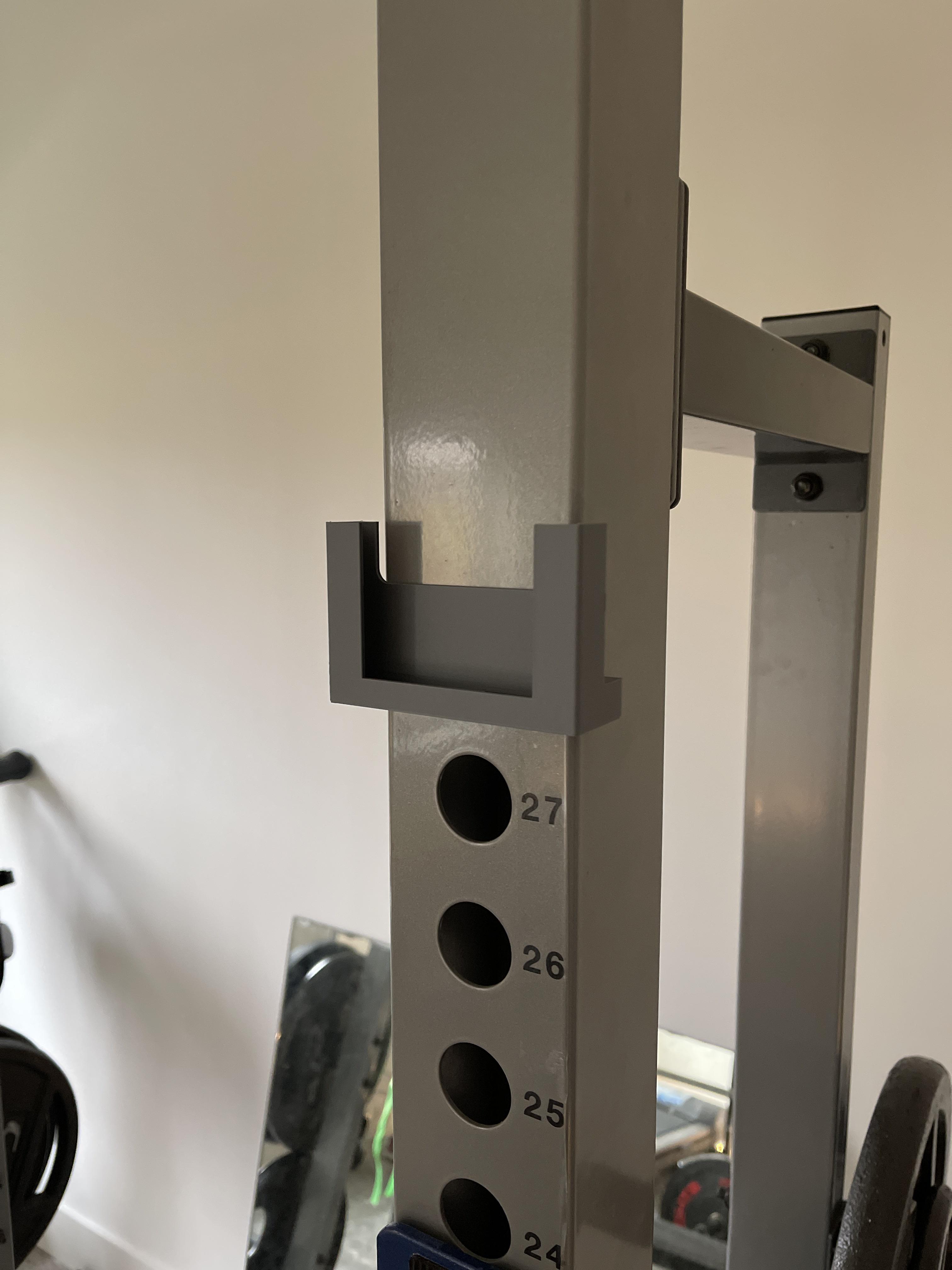 Phone holder I made for my power rack. It’s the little things r/homegym